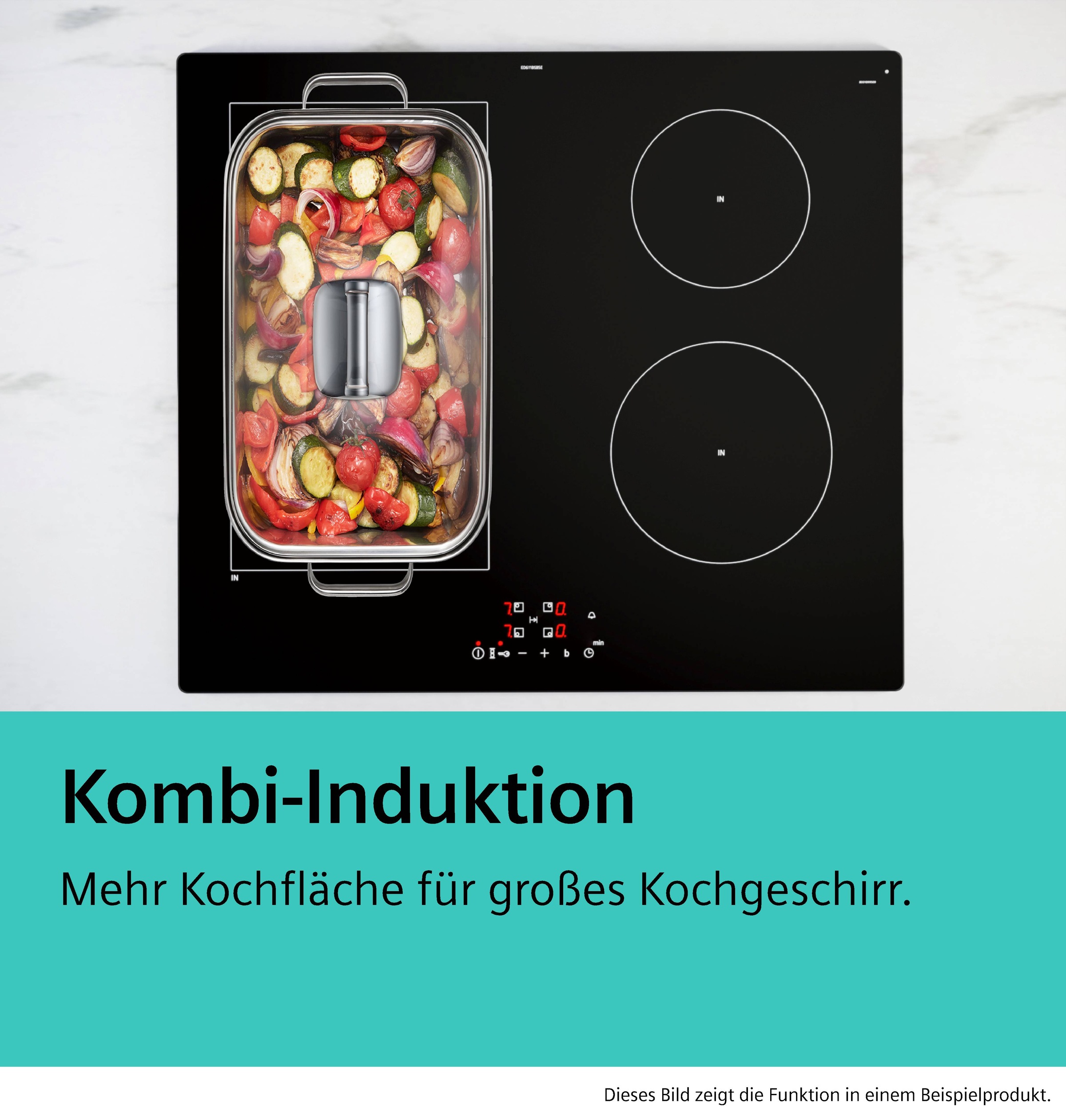SIEMENS Kochfeld mit Dunstabzug "ED711HQ26E" Flexible Kombi-Induktion & angenehm leiser Betrieb