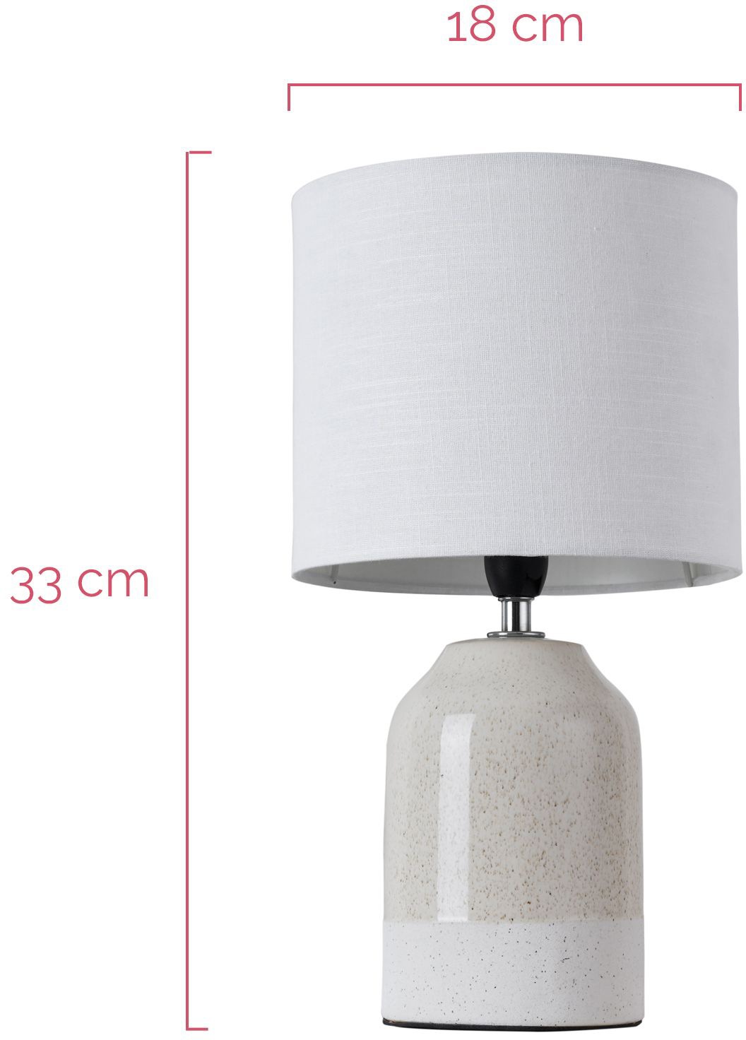Pauleen Tischleuchte »Sandy Glow max. 20W 230V Stoffschirm Keramik«, 1 flammig, Leuchtmittel E14 | ohne Leuchtmittel, Stoffschirm, Keramik, E14 - Lieferumfang ohne Leuchtmittel