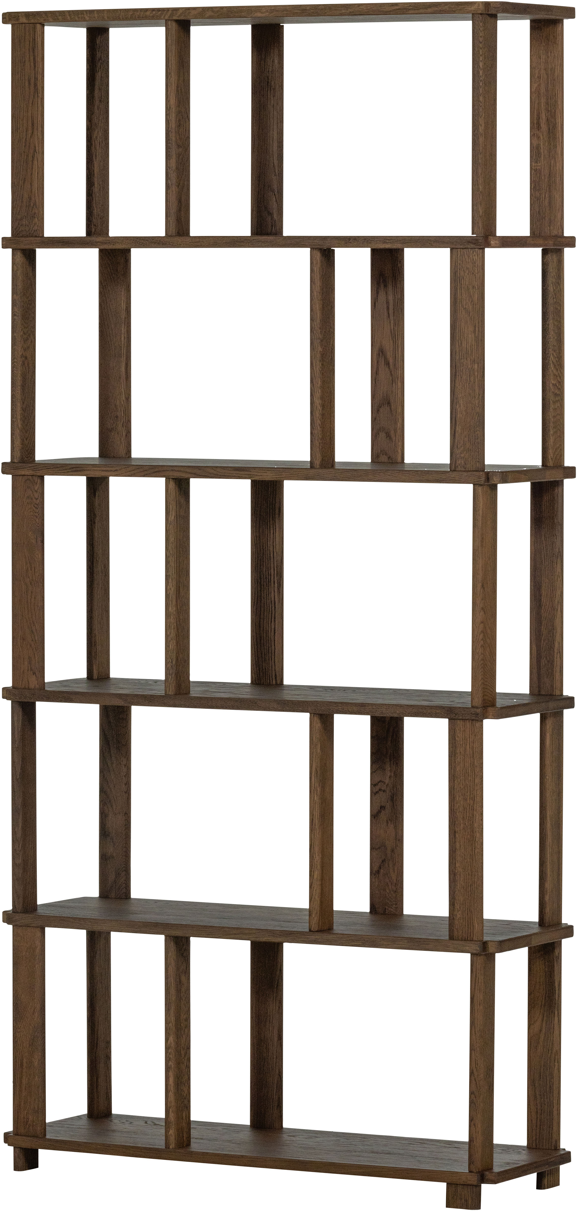 WOOOD "Riss Eichenholz mit sichtbare Maserung, B 90 x T 30 x H 186 cm" Tragkraft 10 kg pro Einlegeboden, nachbehandelbar, einfach montierbar