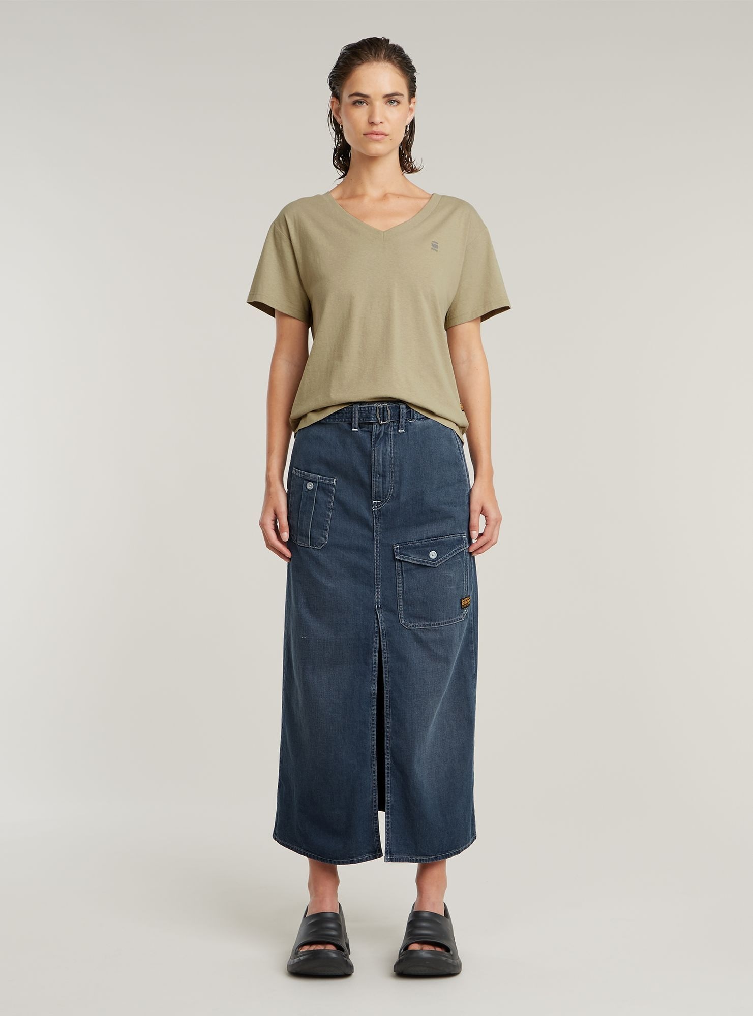 G-STAR T-Shirt »Open V-Neck Relaxed Top«
