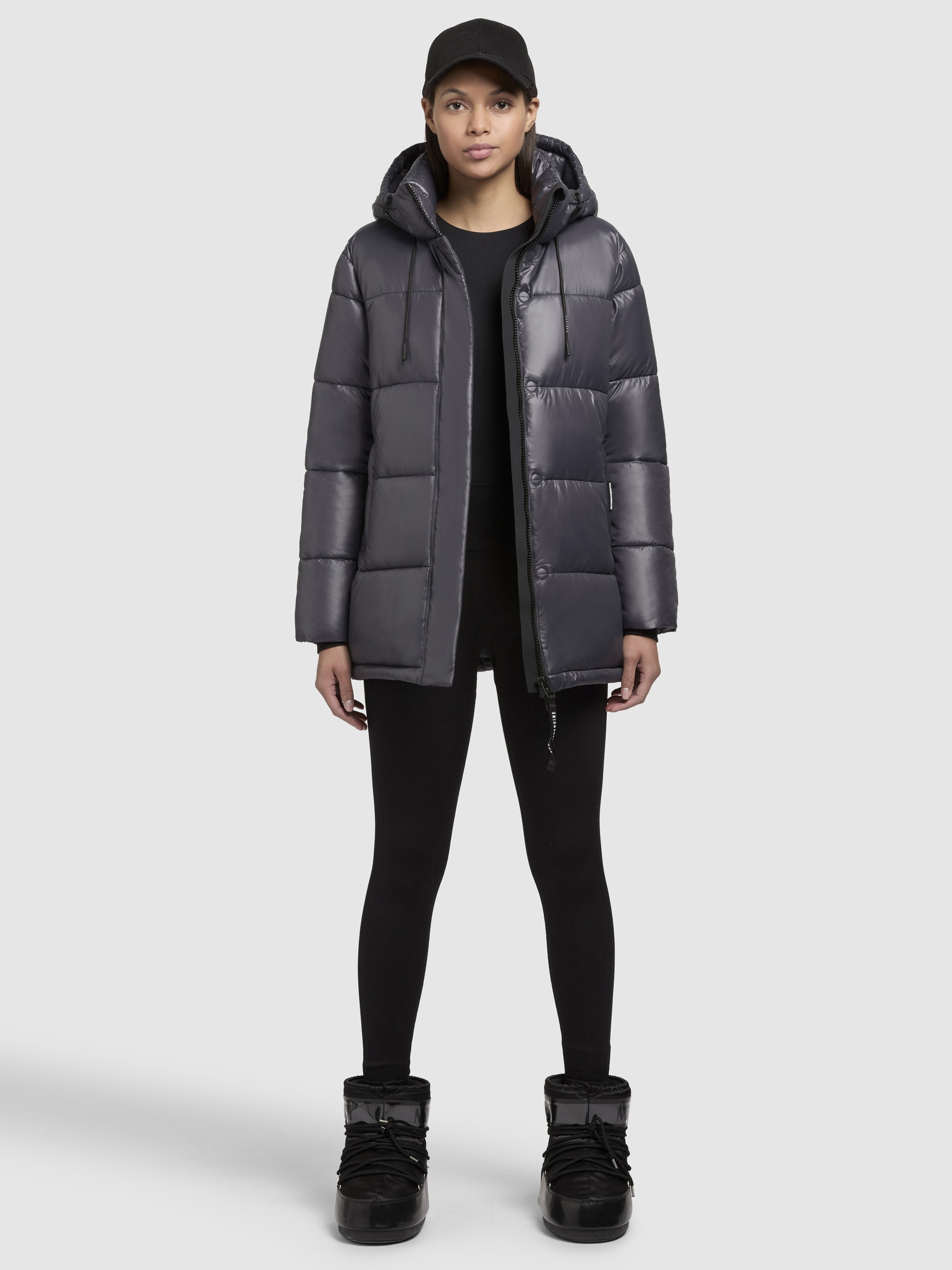 khujo Steppjacke »WORD3 SATIN«, mit Kapuze