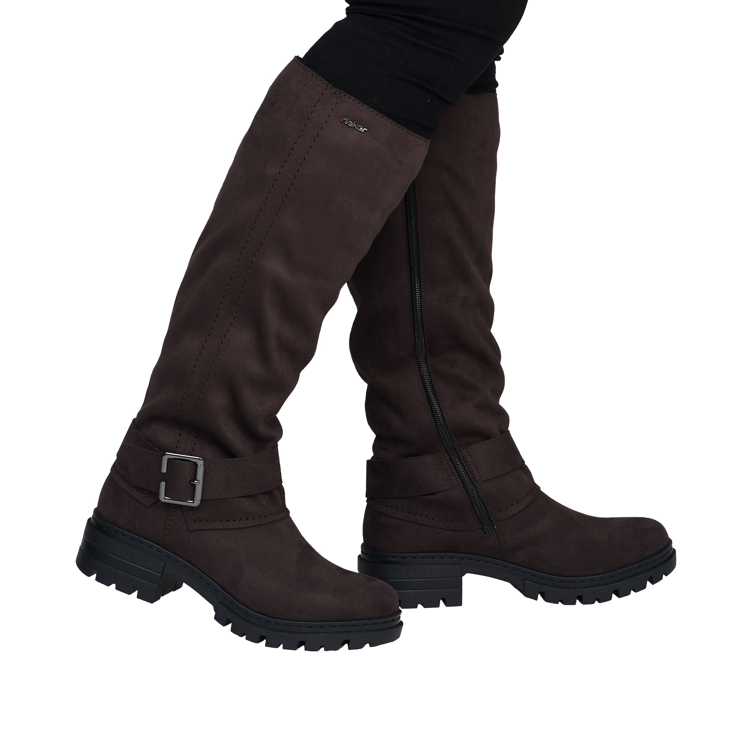 Rieker Winterstiefel  Langschaftstiefel, Blockabsatz, mit Innenreißverschluss