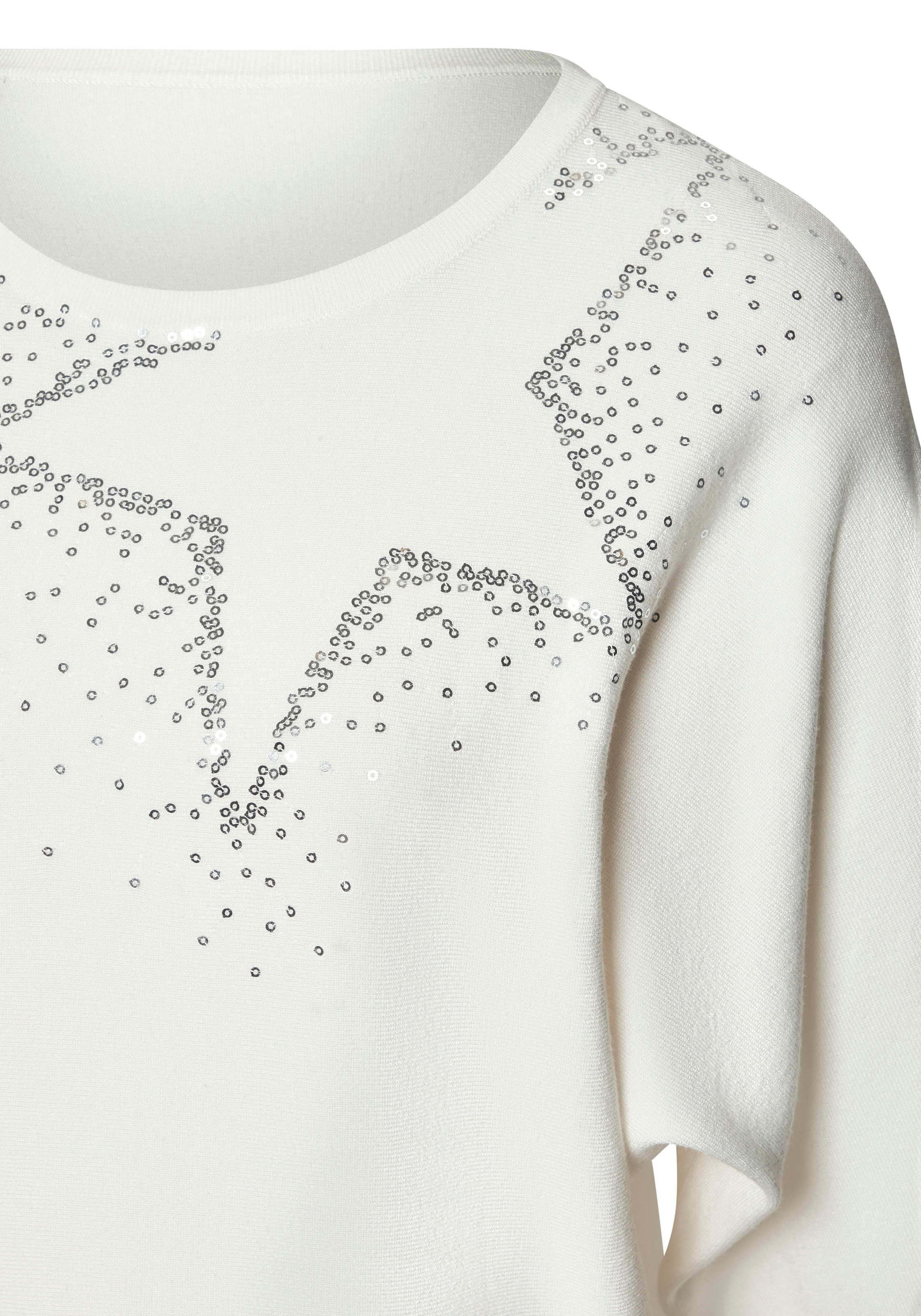LASCANA Rundhalsshirt »mit Sternendesign aus funkelnden Pailletten«, aus weichem Viskose-Strick