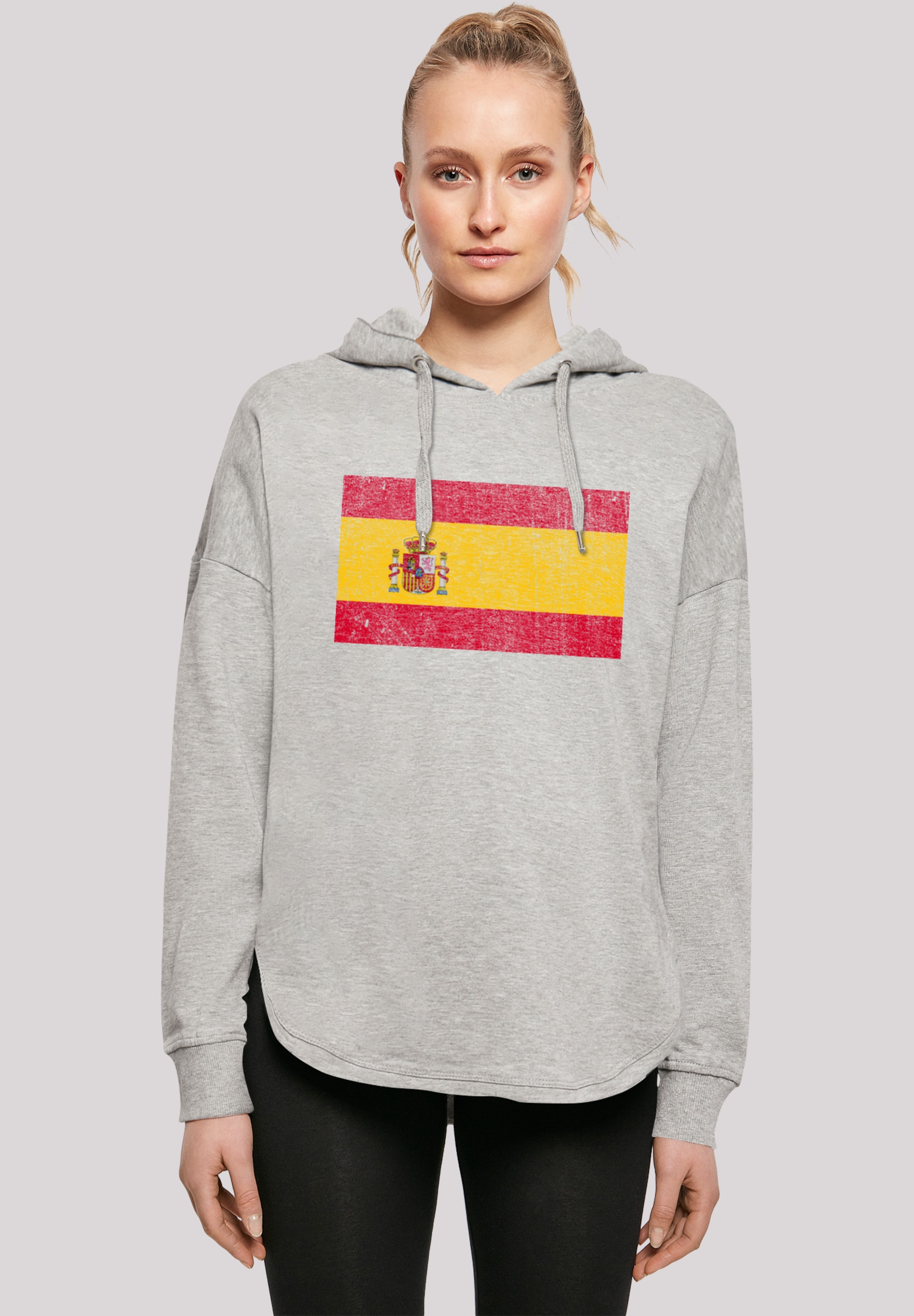 F4NT4STIC Kapuzenpullover "Spain Spanien Flagge distressed", Print