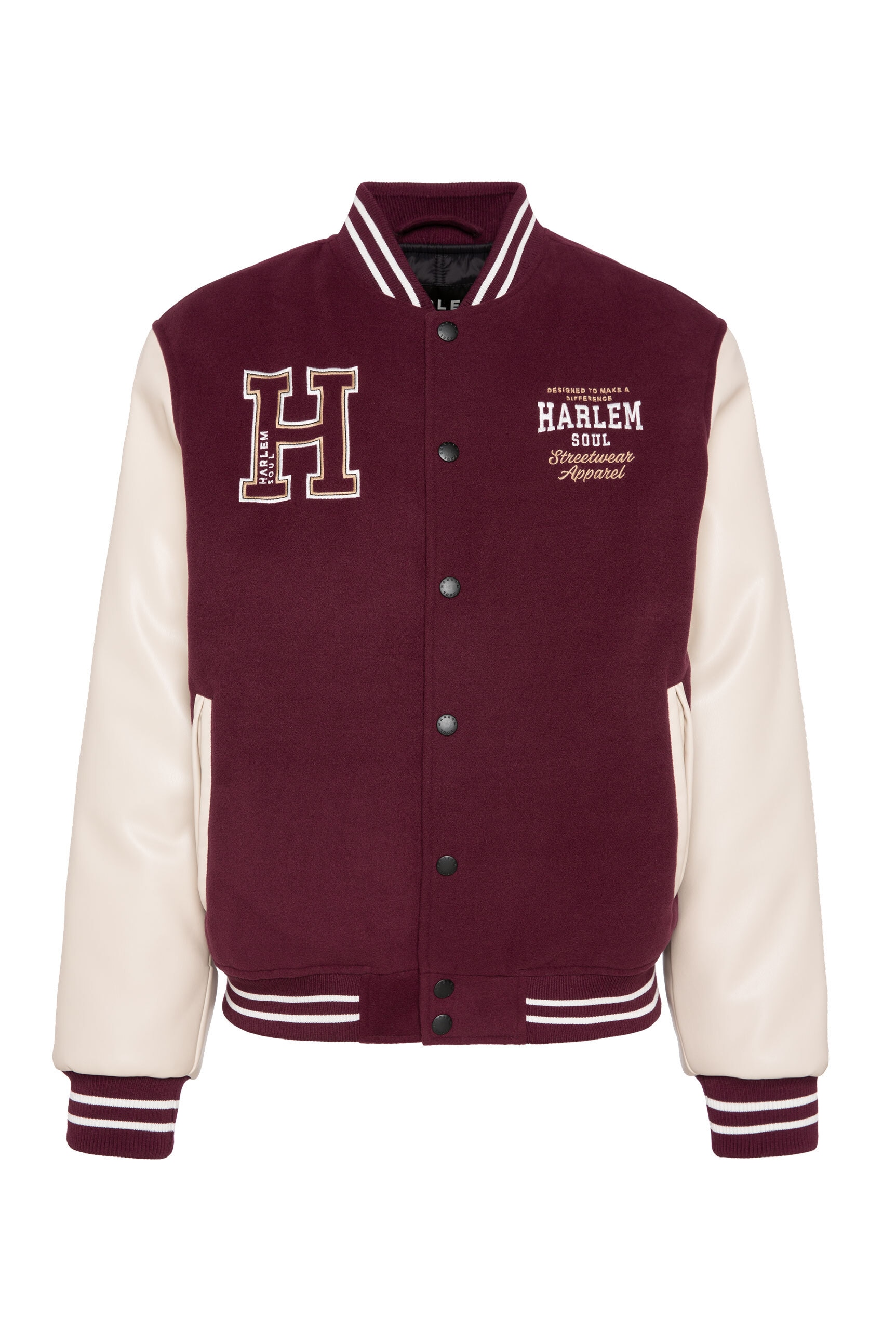 Harlem Soul Collegejacke ohne Kapuze mit Stickerei