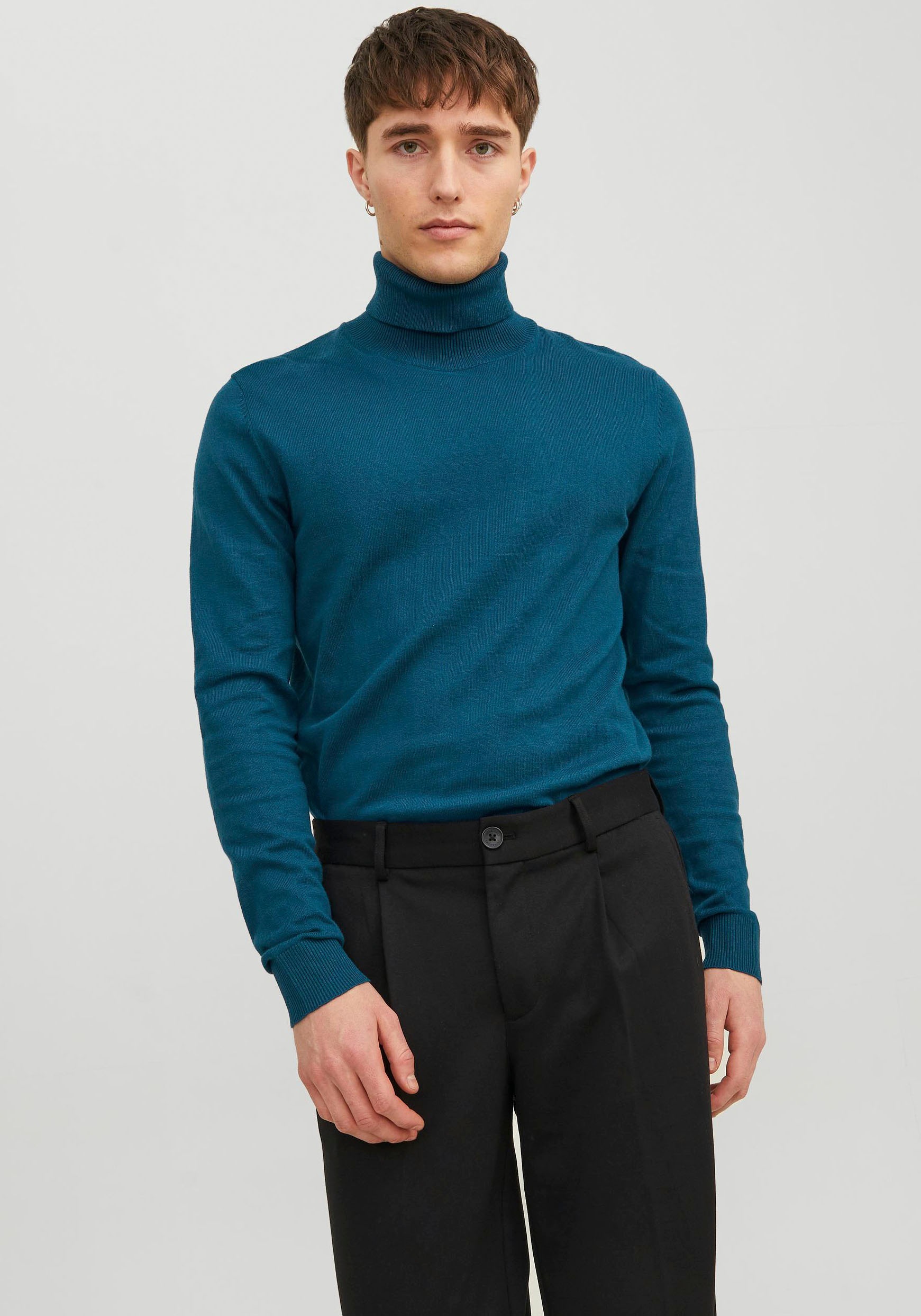 Jack & Jones JJEEMIL ROLL NECK - Maglione - Oatmeal Melange/beige - 2