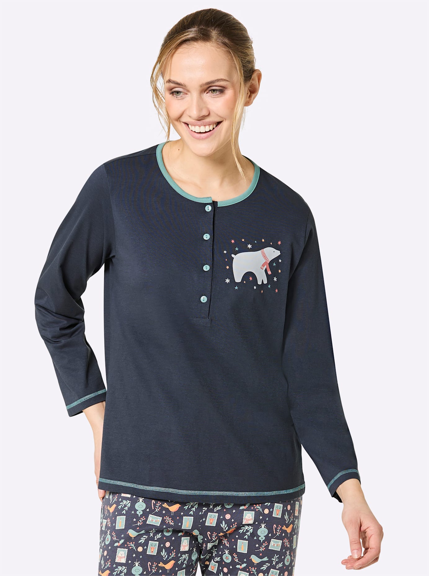comtessa Pyjamaoberteil "Schlafanzug-Shirt" 1