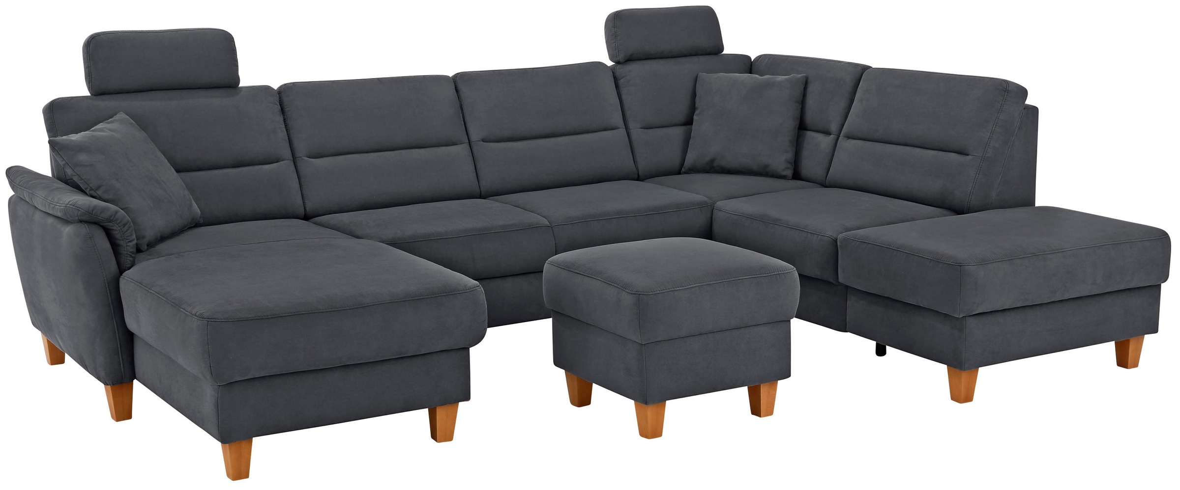 Home affaire Wohnlandschaft "Palmera U-Form, B: 308 cm" optional Bettfunkti günstig online kaufen