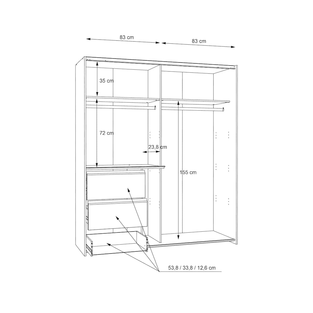 FORTE Schwebetürenschrank »Winn2«