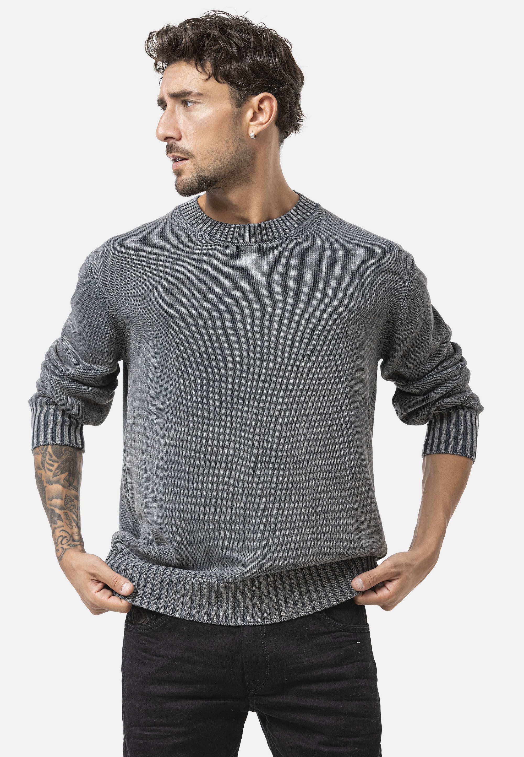 Cipo & Baxx Strickpullover »CP289« 1 Stk. strukturiertes Strickdesign