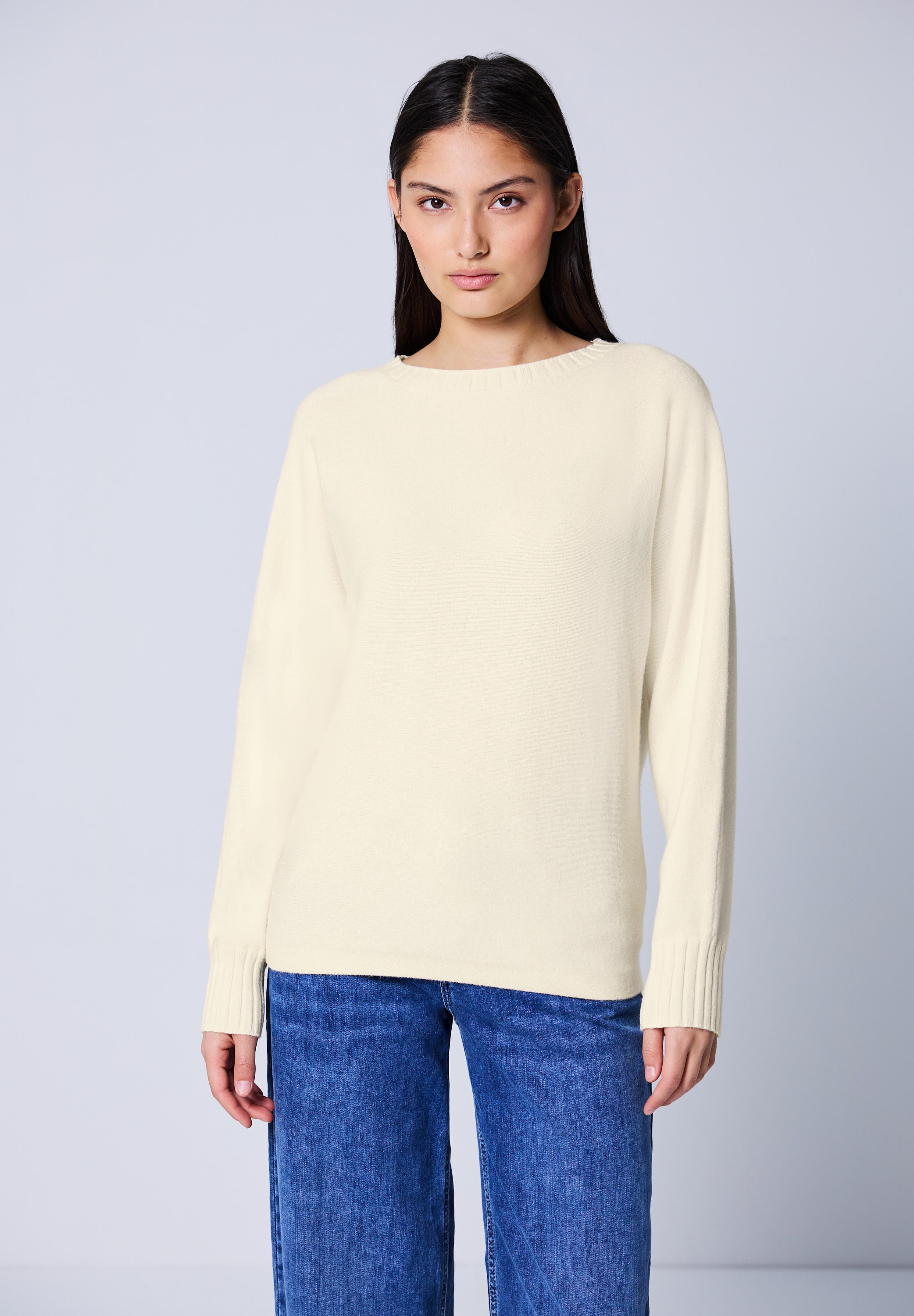 STREET ONE STUDIO Strickpullover mit U-Boot-Ausschnitt günstig online kaufen