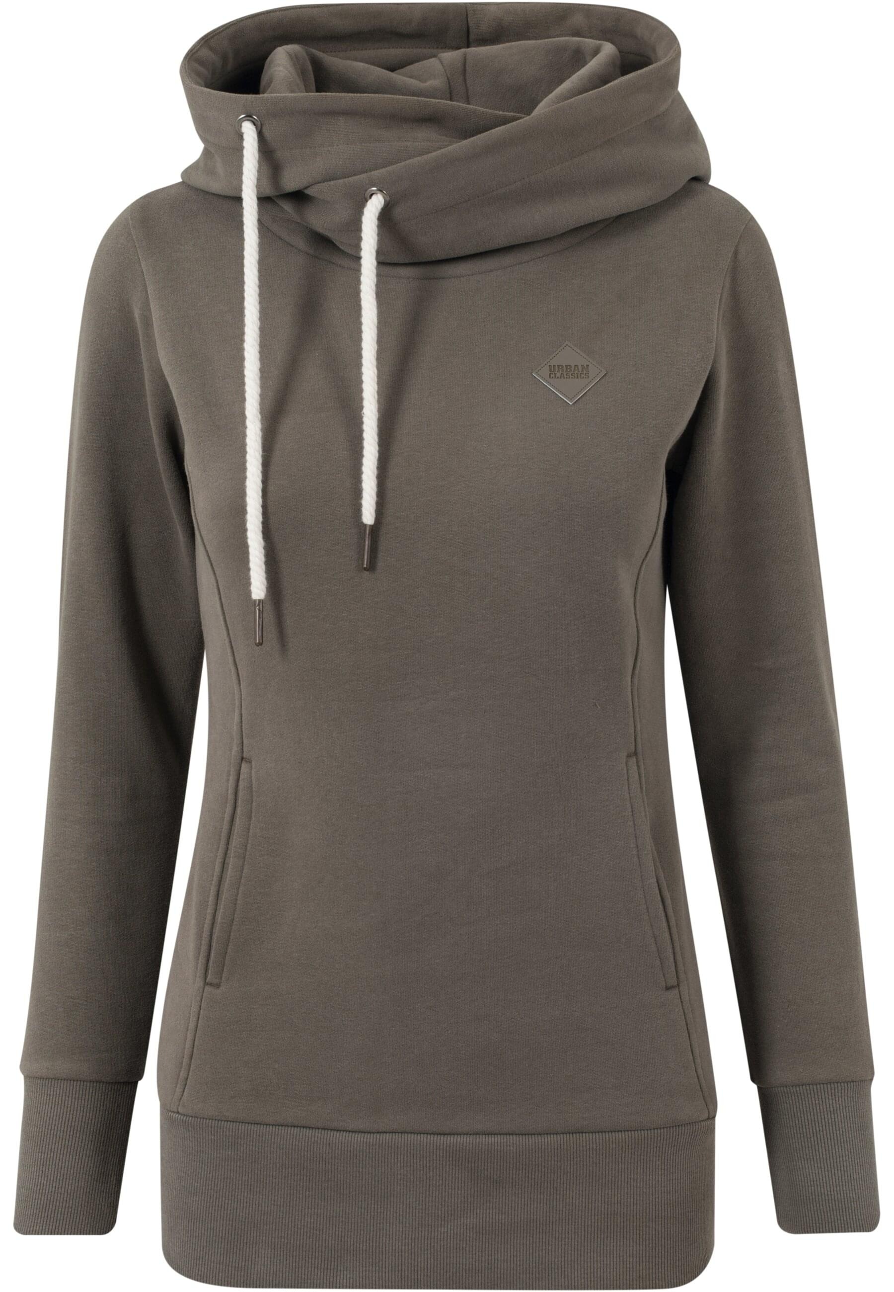 URBAN CLASSICS Kapuzenpullover "Urban Classics Damen Ladies Long Logopatch Hoody"