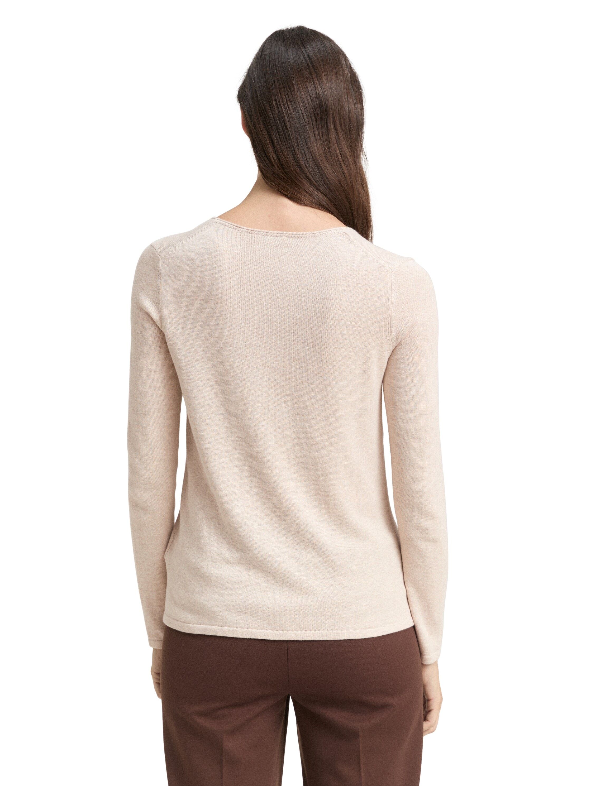 TOM TAILOR V-Ausschnitt-Pullover aus Feinstrick