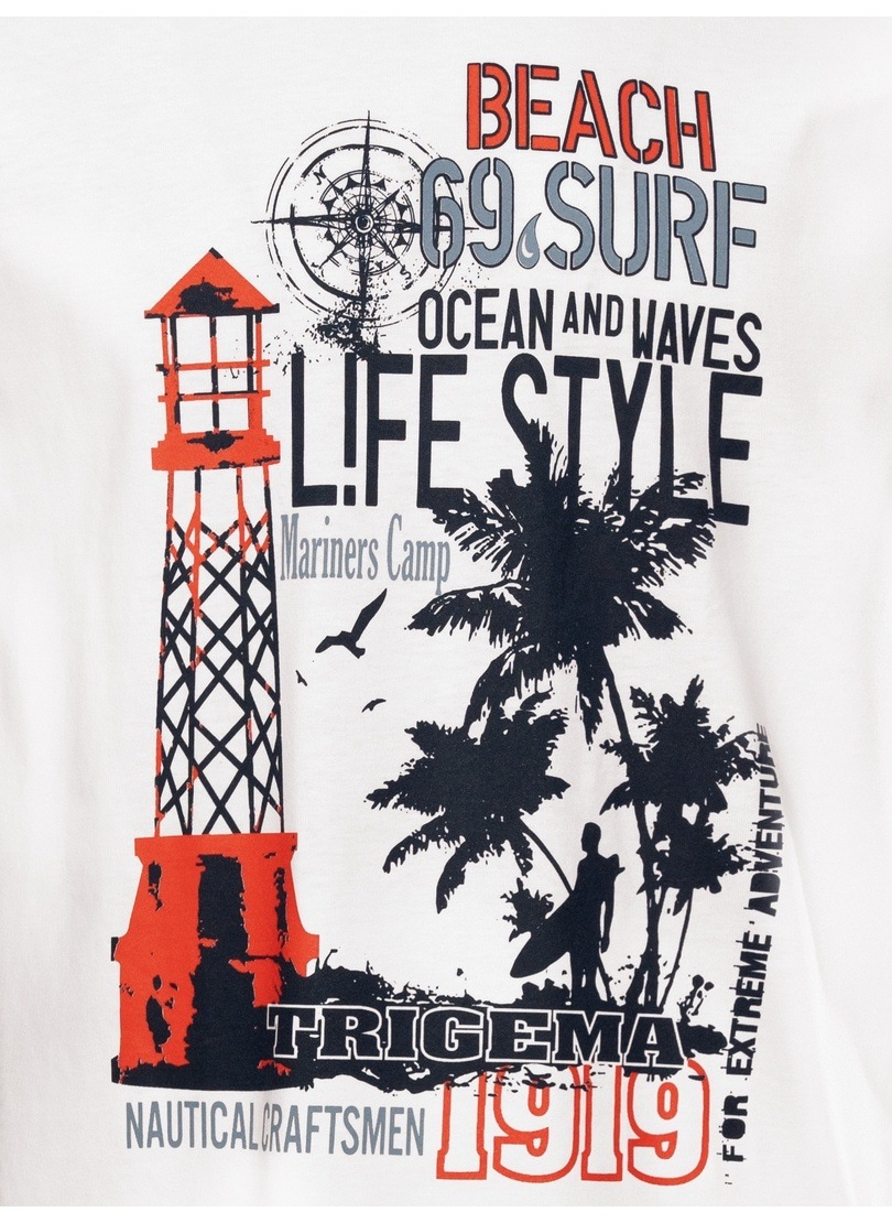 Trigema T-Shirt »TRIGEMA T-Shirt mit maritimem Printmotiv«, (1 tlg.)