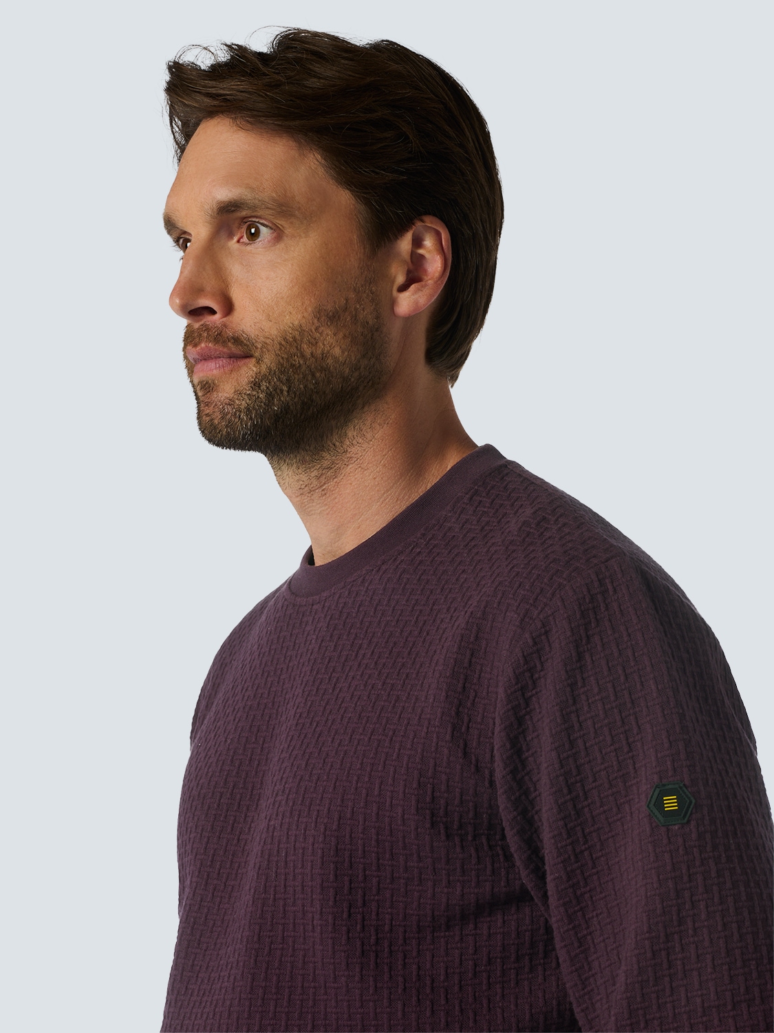 NO EXCESS Sweater »No Excess Jacquard Pullover mit Rundhalsausschnitt«