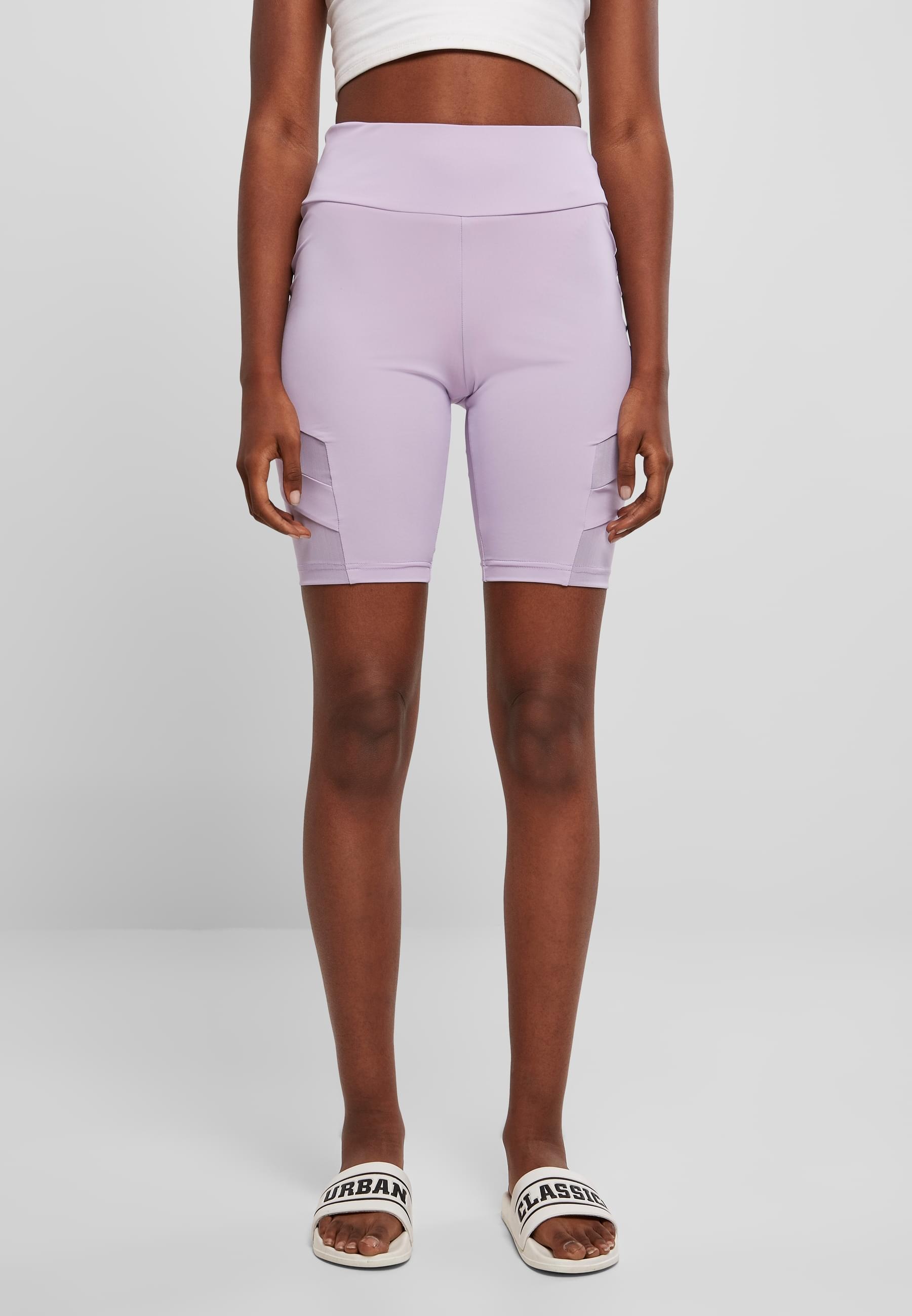 URBAN CLASSICS Stoffhose »Urban Classics Damen Ladies High Waist Tech Mesh Cycle Shorts«, (1 tlg.)