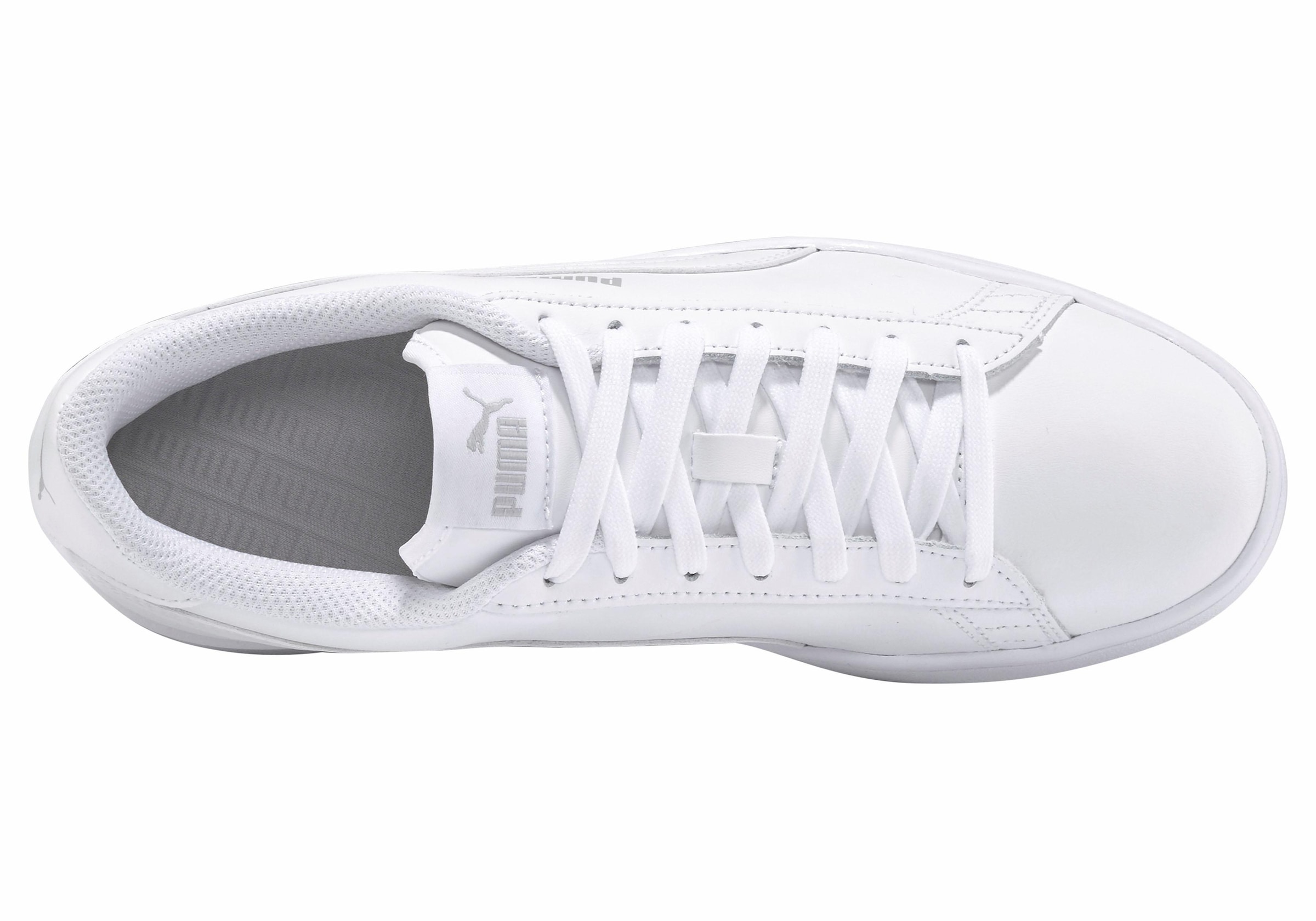 PUMA Sneaker »SMASH V2 L«  atmungsaktives Obermaterial aus Leder und Synthetik, Schnürung