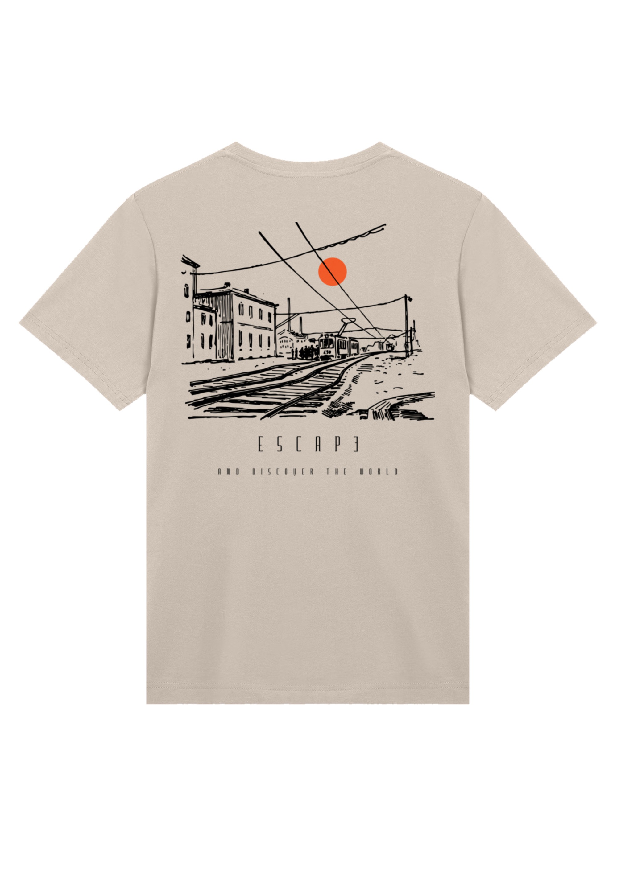 F4NT4STIC T-Shirt »Escape Discover the World Town Train Station«, Premium Qualität, ESCAPE Collection