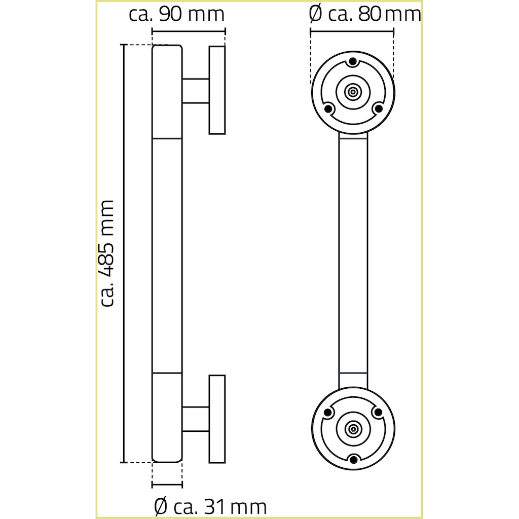 Ridder Wandgriff »Haltegriff Ken M«, belastbar bis 110 kg