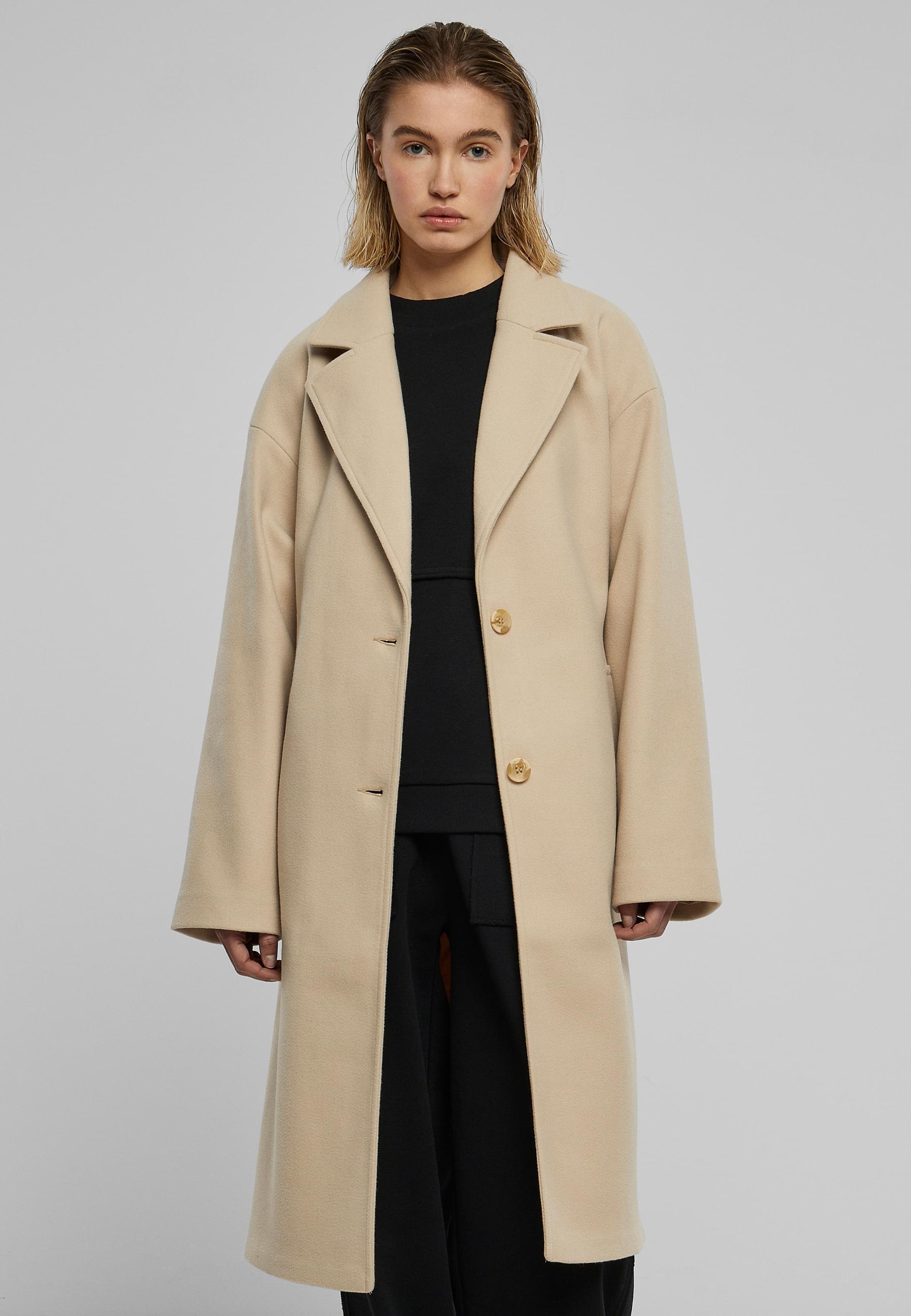 URBAN CLASSICS Winterjacke »Urban Classics Damen Ladies Oversized Long Coat«, (1 St.), ohne Kapuze
