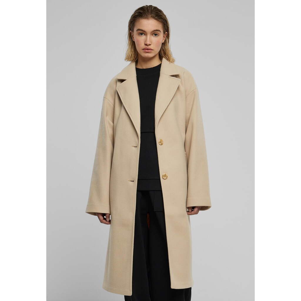 URBAN CLASSICS Langjacke »Damen Ladies Oversized Long Coat«, (1 St.), ohne Kapuze