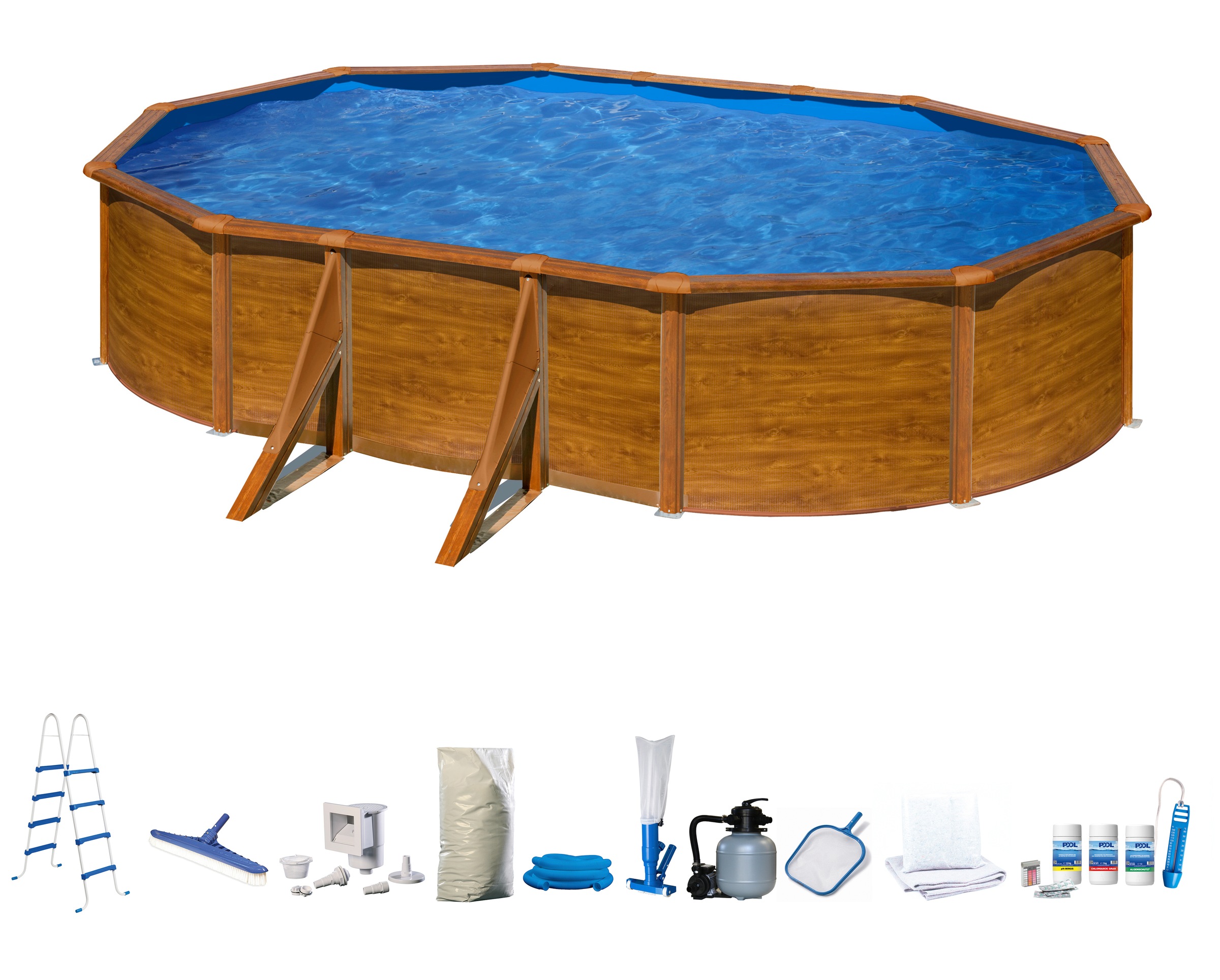 my POOL BWT Ovalpool in moderner Holzoptik, Höhe 132 cm, verschiedene Größe günstig online kaufen