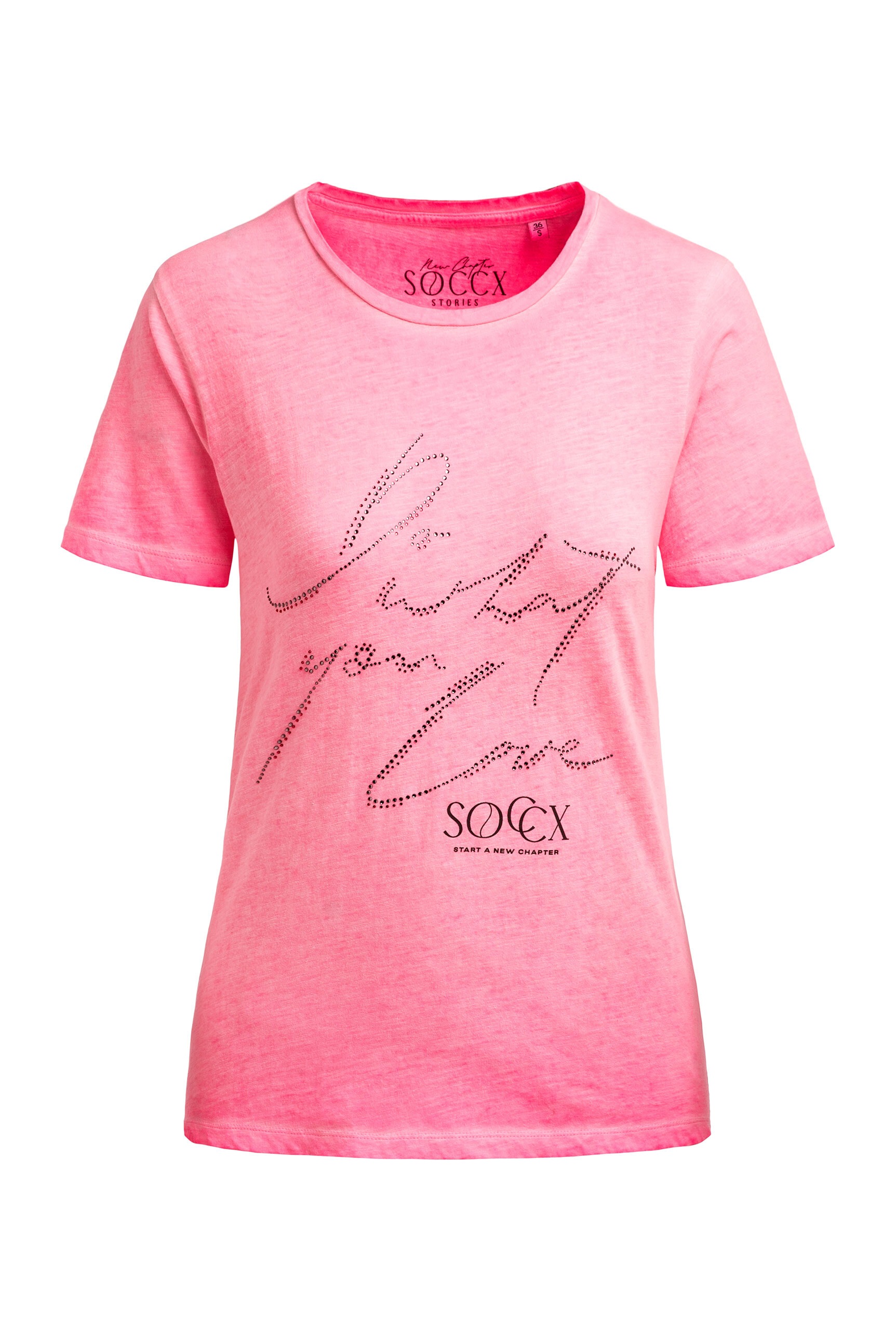 SOCCX Rundhalsshirt aus Baumwolle günstig online kaufen