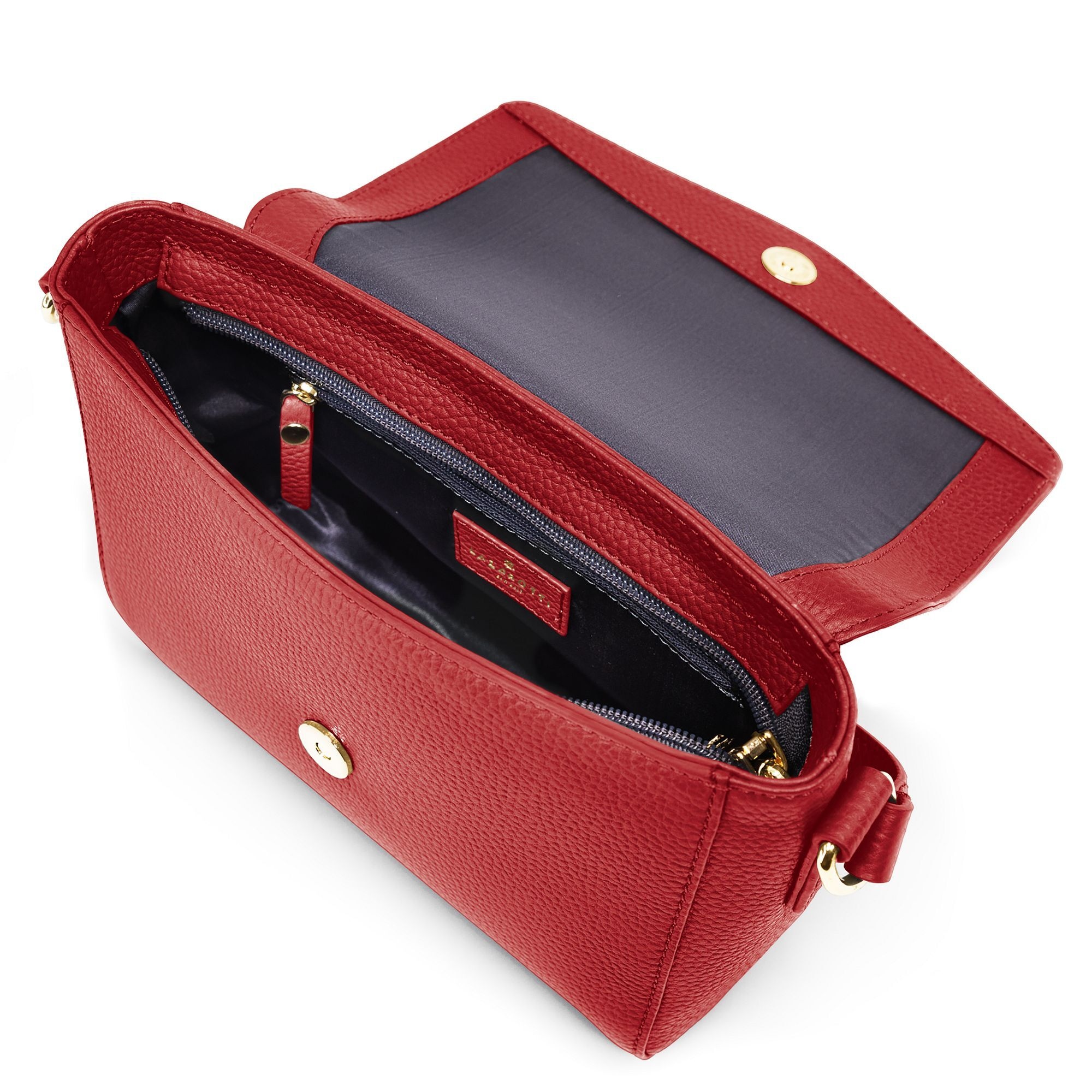 Lazarotti Umhängetasche »Bologna Leather Crossbody Umhängetasche Leder 22 cm«
