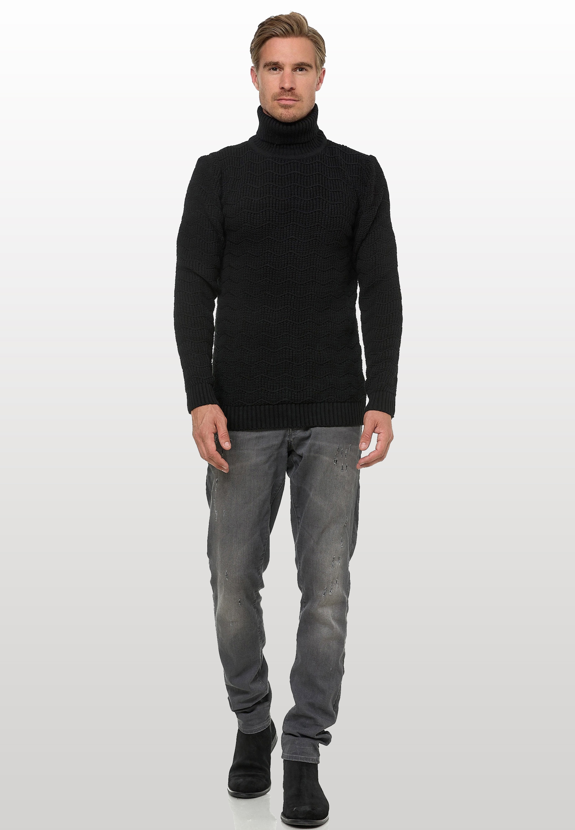 Rollkragenpullover, im angesagten Design