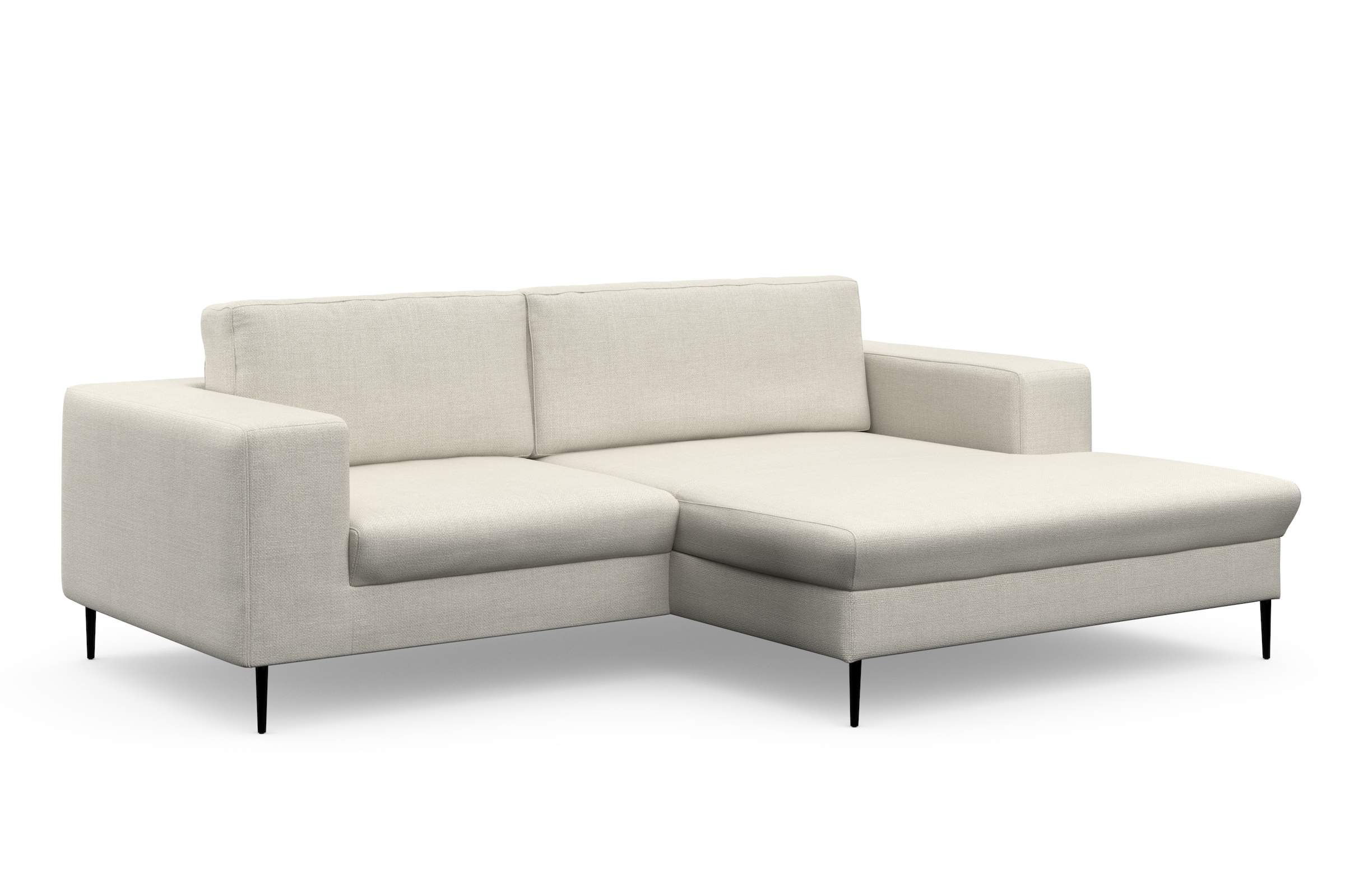 DOMO collection Ecksofa »Modica kompakt und elegant, Breite 244, L-Form«, moderne Optik mit extrabreiter Recamiere, auch in Cord