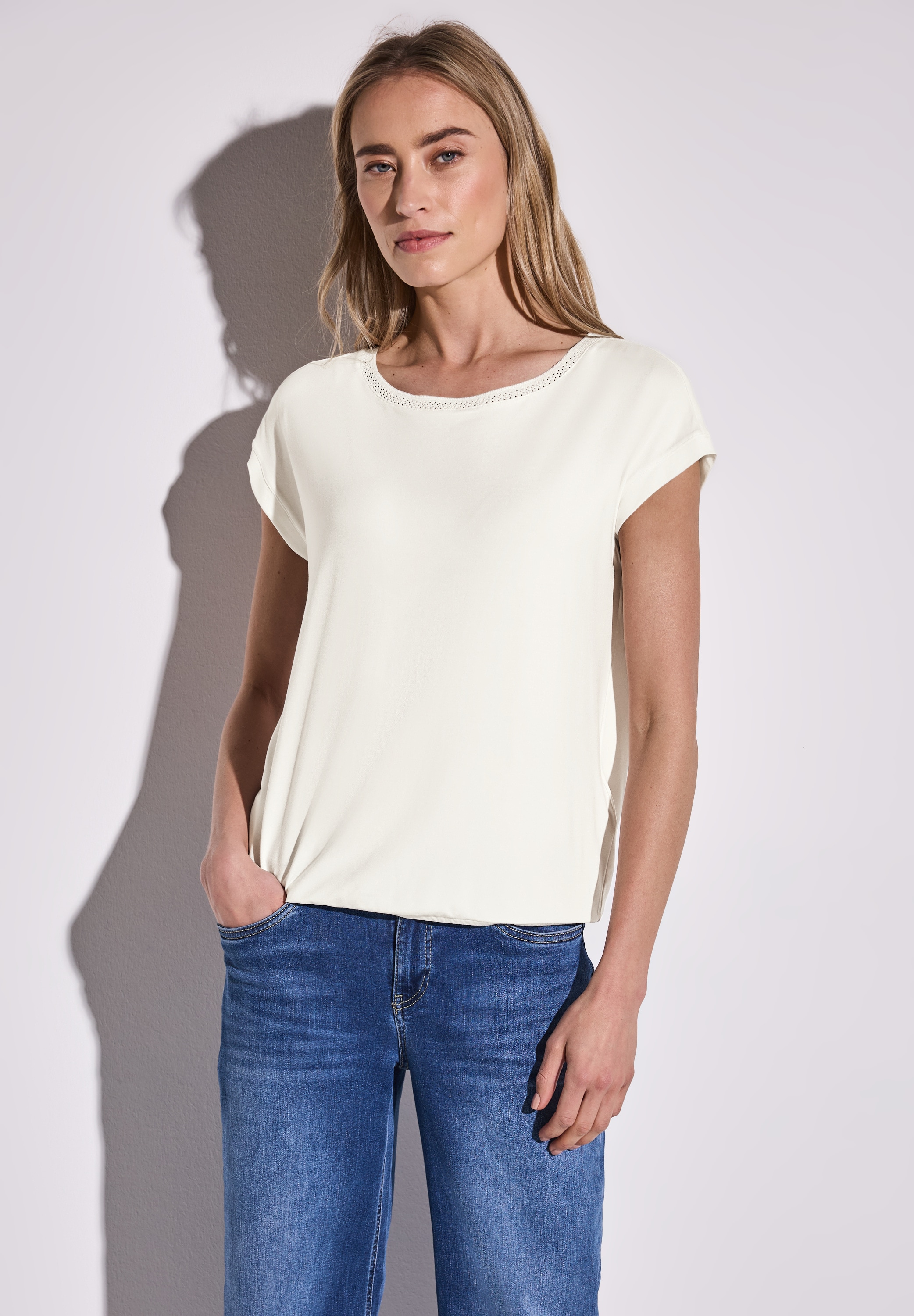 STREET ONE Shirttop, im Leinen-Look günstig online kaufen