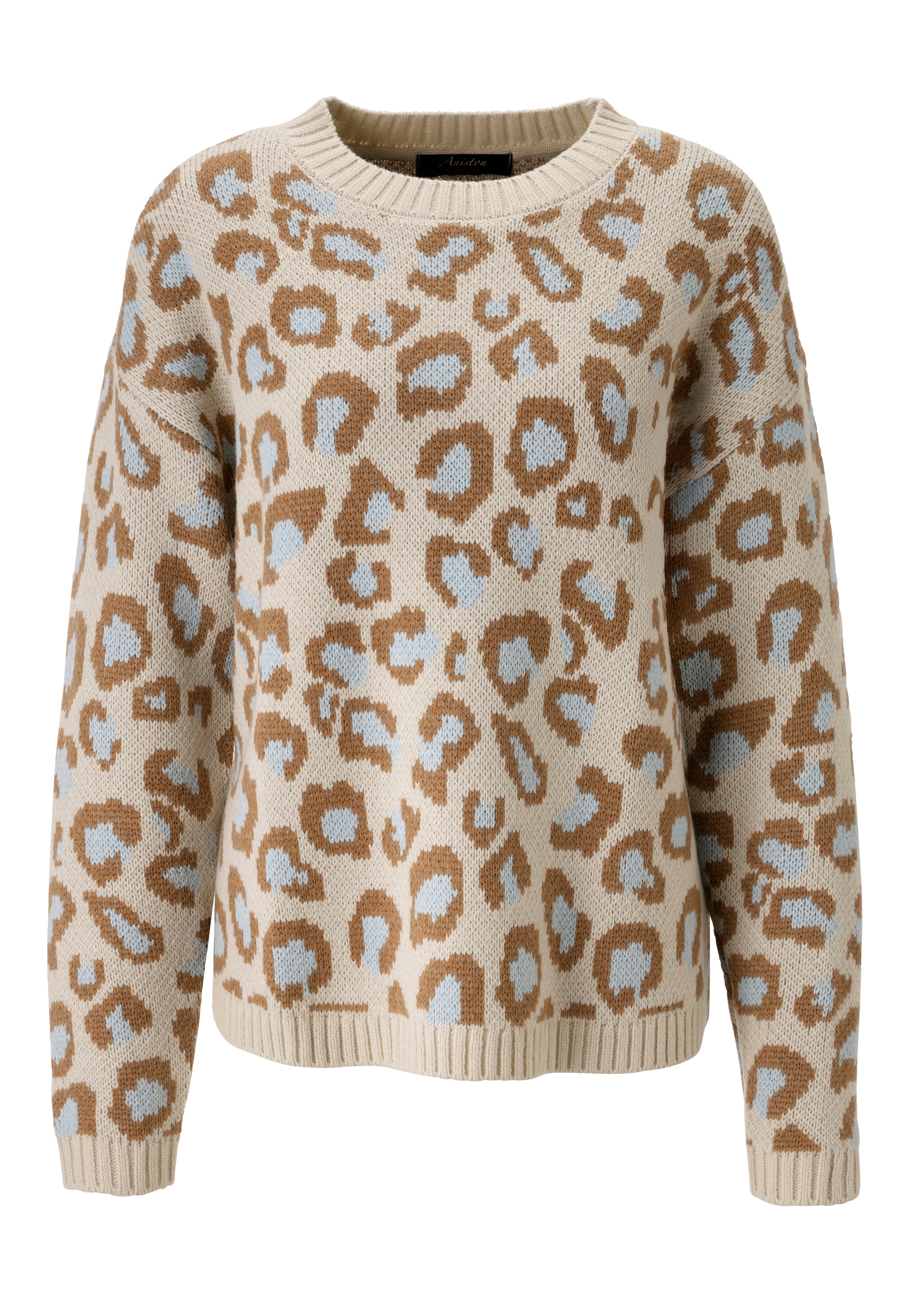 Aniston CASUAL Strickpullover, im extravaganten Leo-Muster - NEUE KOLLEKTION