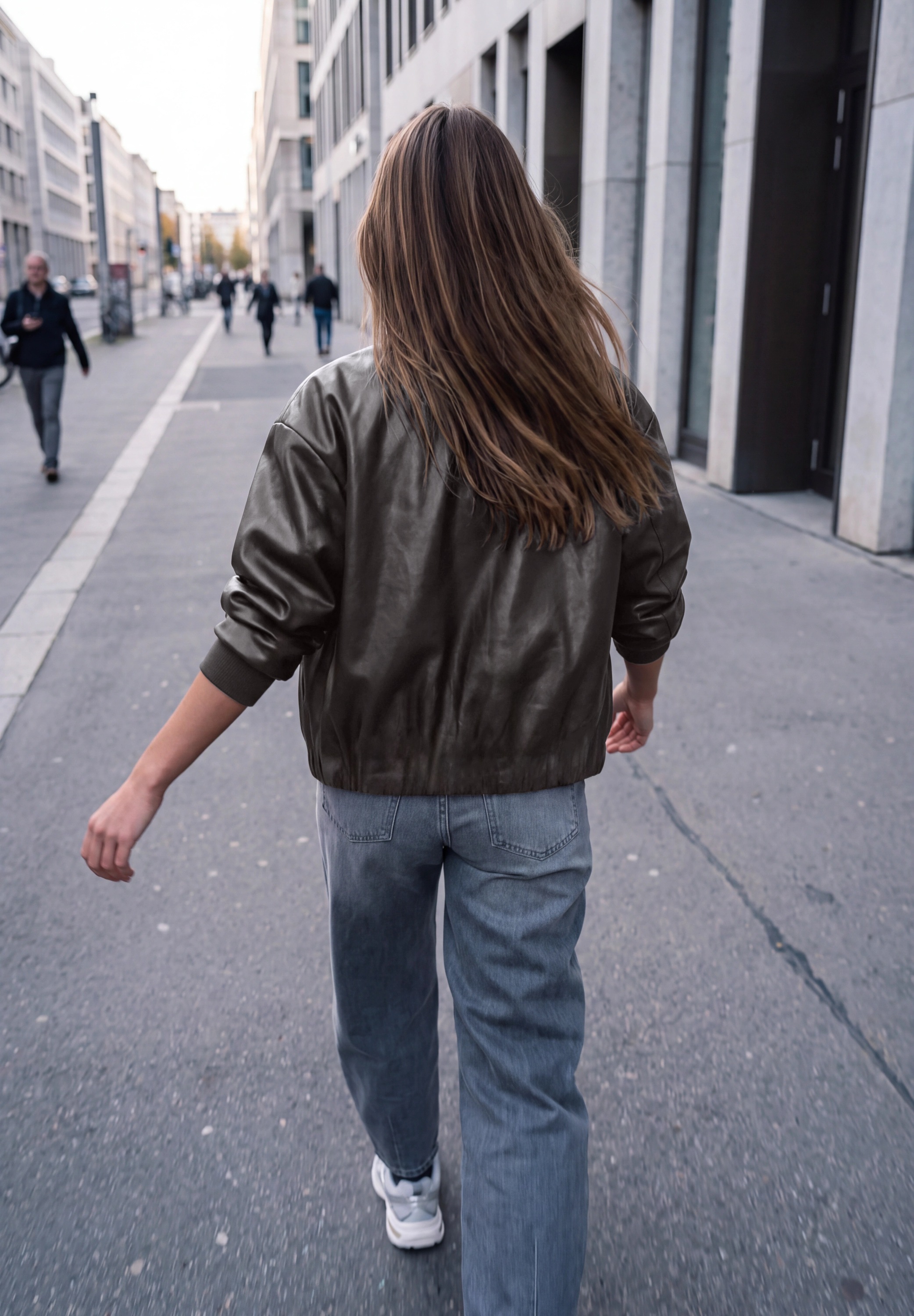 STREET ONE STUDIO Lederimitatjacke ohne Kapuze mit Elastikbund