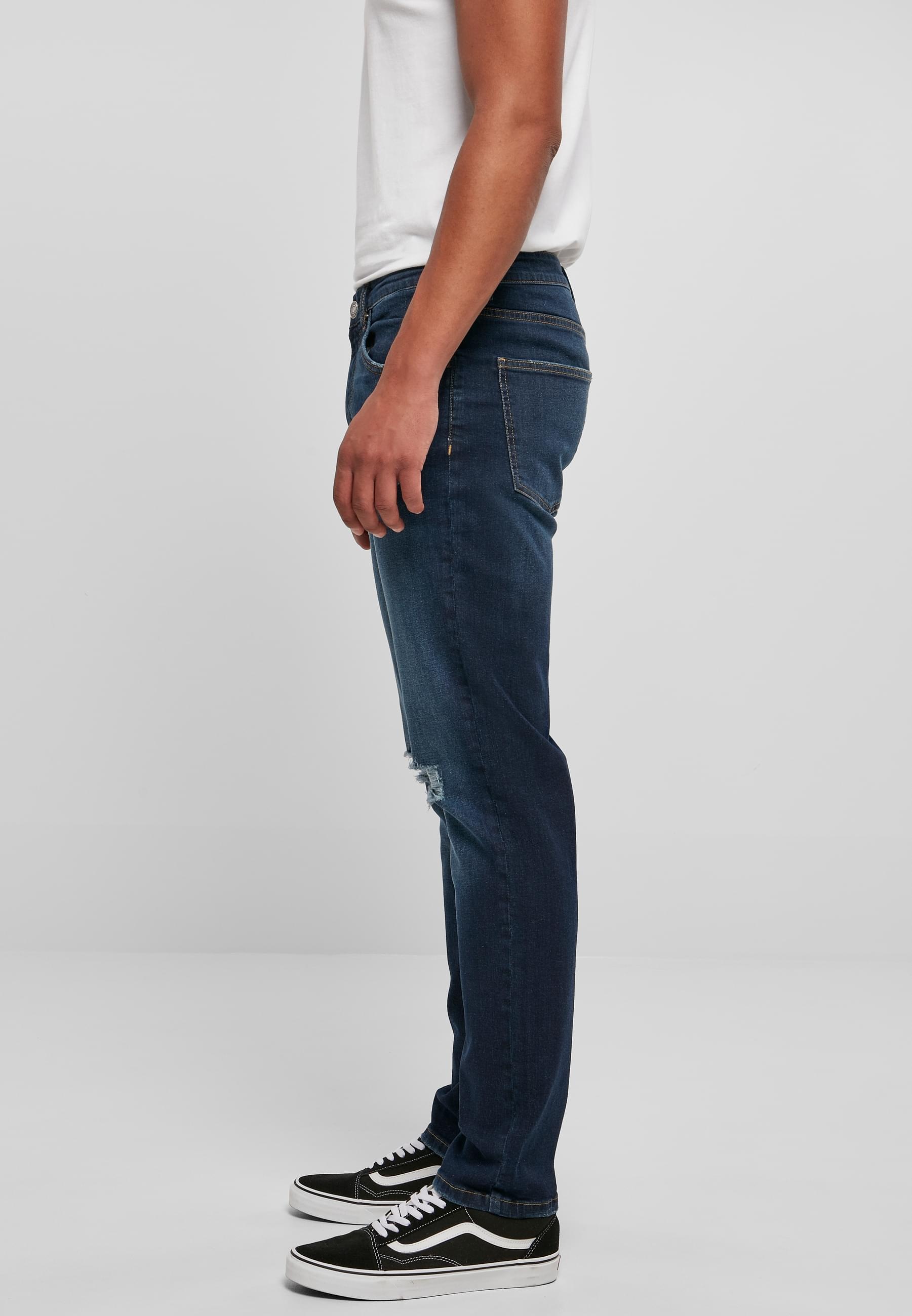 URBAN CLASSICS Bequeme Jeans »Urban Classics Herren Distressed Stretch Denim Pants«, (1 tlg.)
