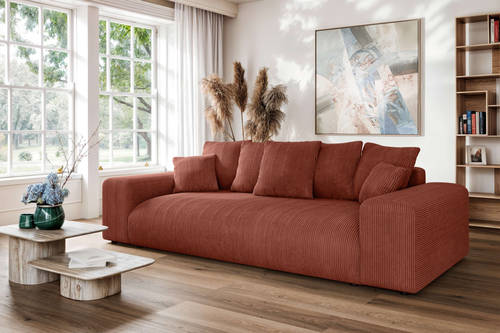 Home affaire Big-Sofa "LAKESIDE 3-Sitzer Schlafsofa mit Bettkasten, Breite günstig online kaufen