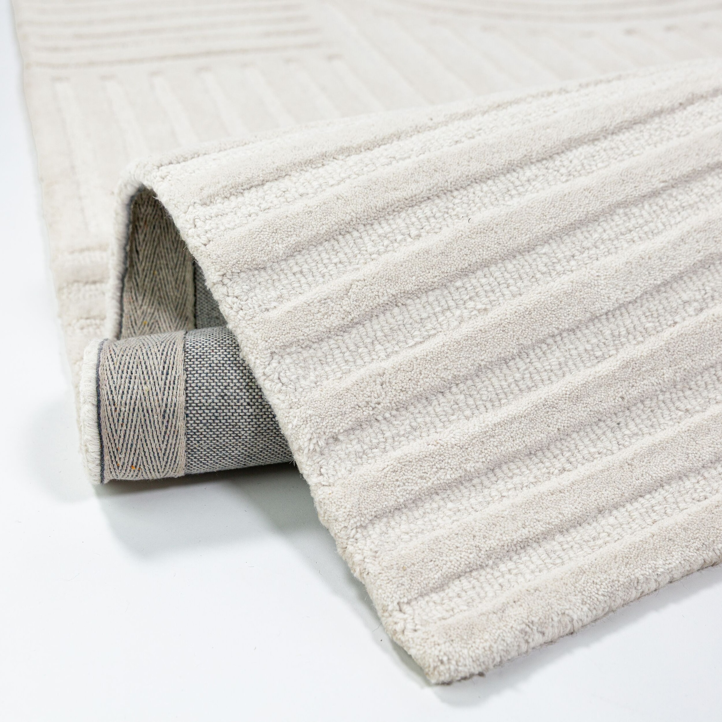 FLAIR RUGS Teppich »ZEN GARDEN« rechteckig 14 mm Höhe 100% Wolle, Hoch-Tief-Effekt, auch als Läufer und in Rund erhältlich