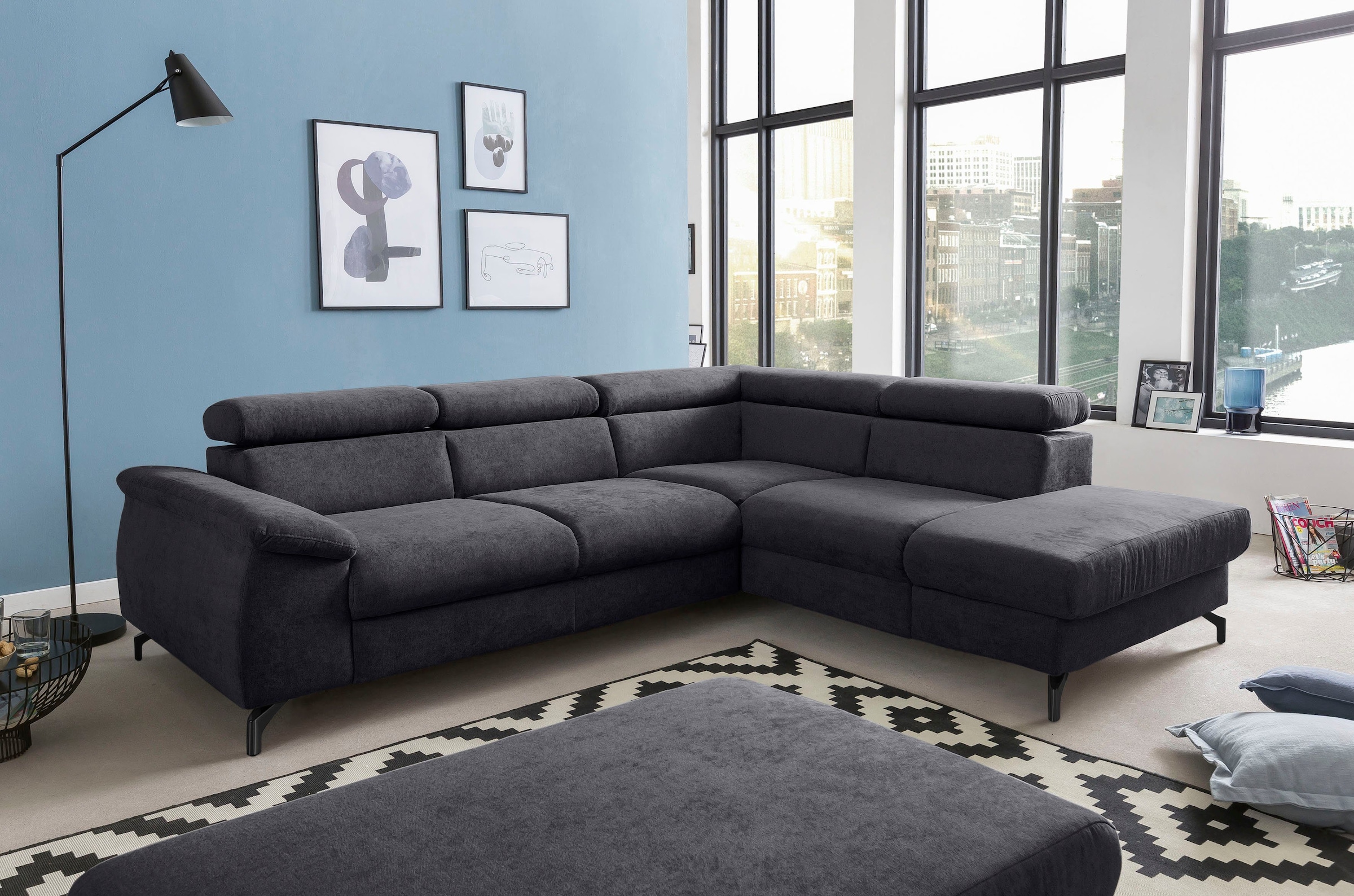 COTTA Polstergarnitur "Komaris L-Form", (Set), Set bestehend aus: Ecksofa m günstig online kaufen