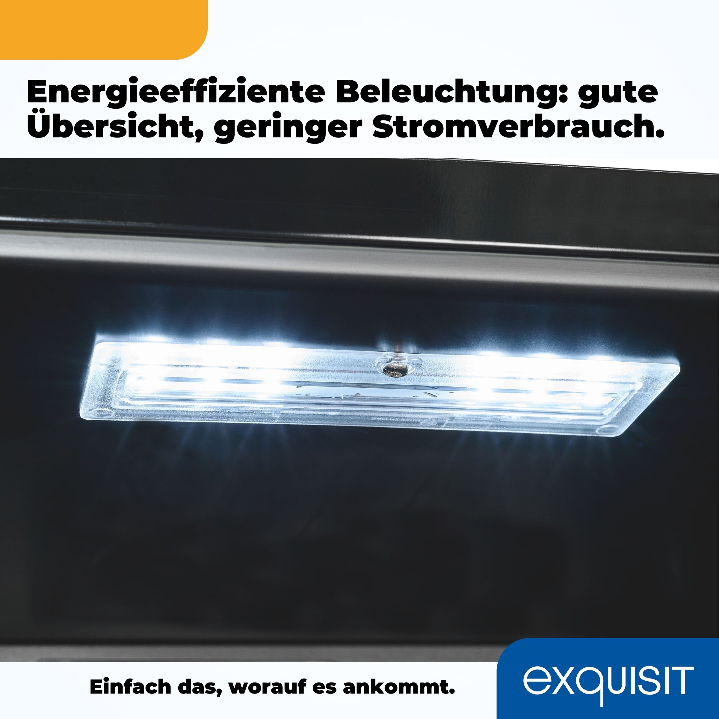 EXQUISIT Getränkekühlschrank "GKS240-GT-160C", Energieeffizienz: C (A-G), silber (schwarz), Rechtsanschlag, wechselbar, Kühlschränke, Alles auf einen Blick dank Isolierglastür zudem sehr energieeffizient 2