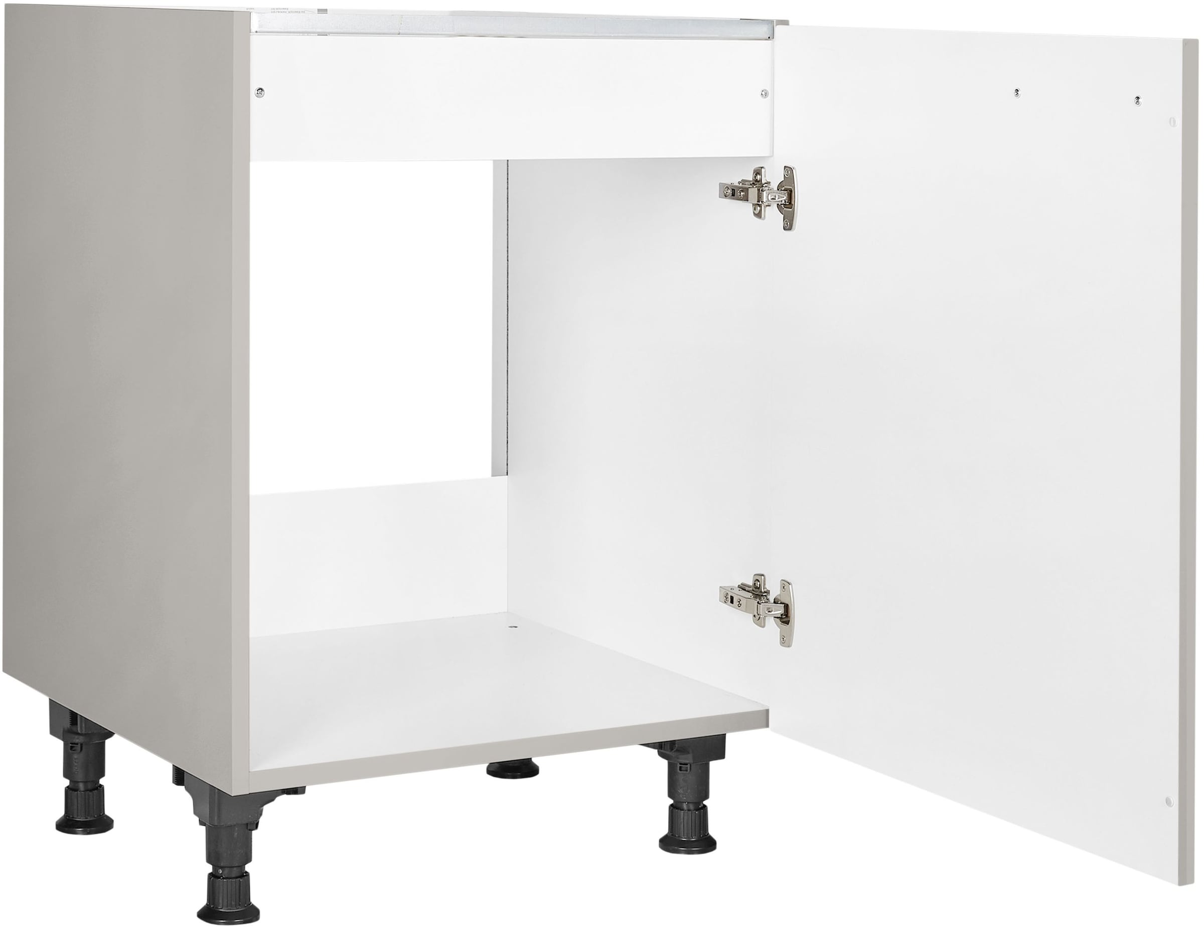 nobilia® Spülenschrank »"Touch", Ausrichtung wählbar, vormontiert, in den Breiten«, 45 und 60 cm, mit höhenverstellbaren Sockelfüßen