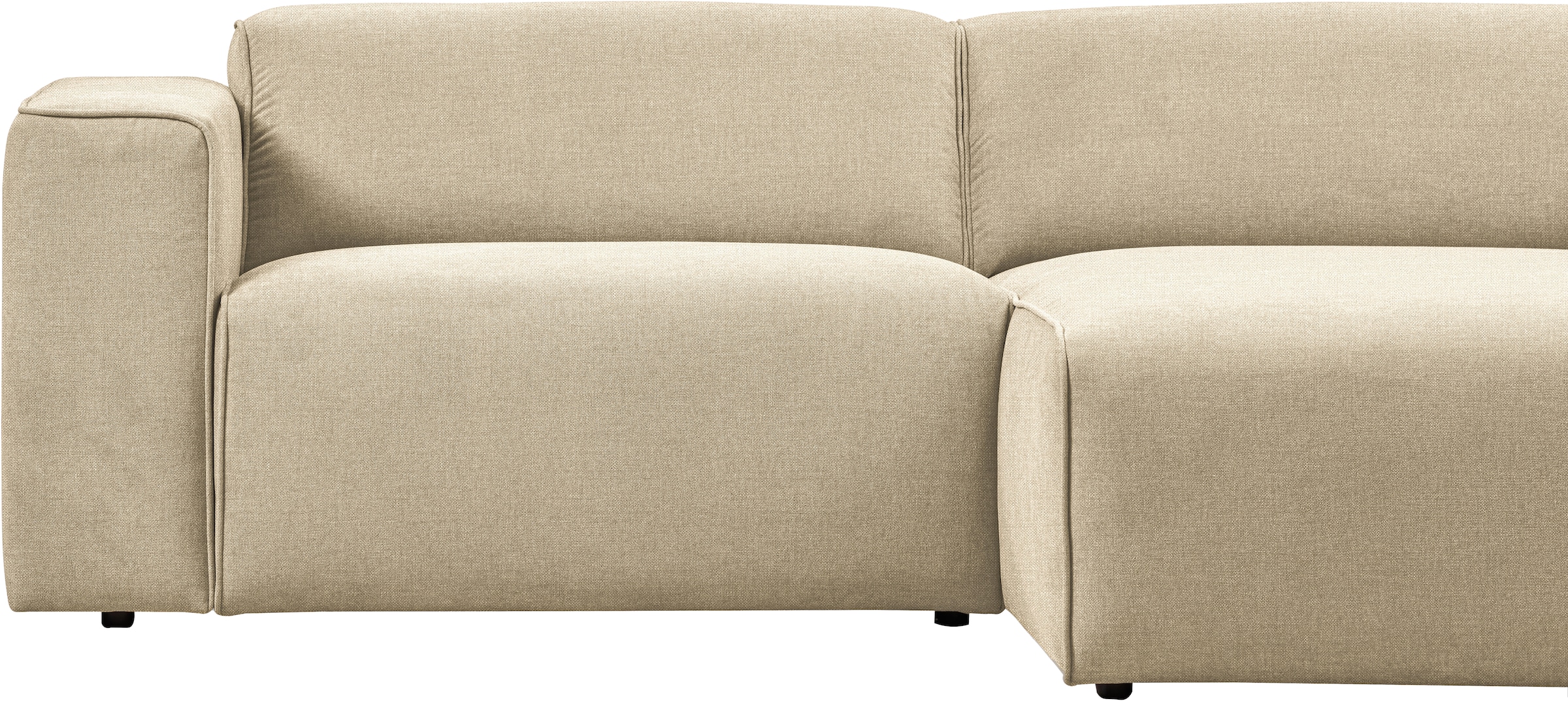 andas Ecksofa »Noord«, mit Kedernaht, Breite 234 cm, Cord, Struktur, Webstoff