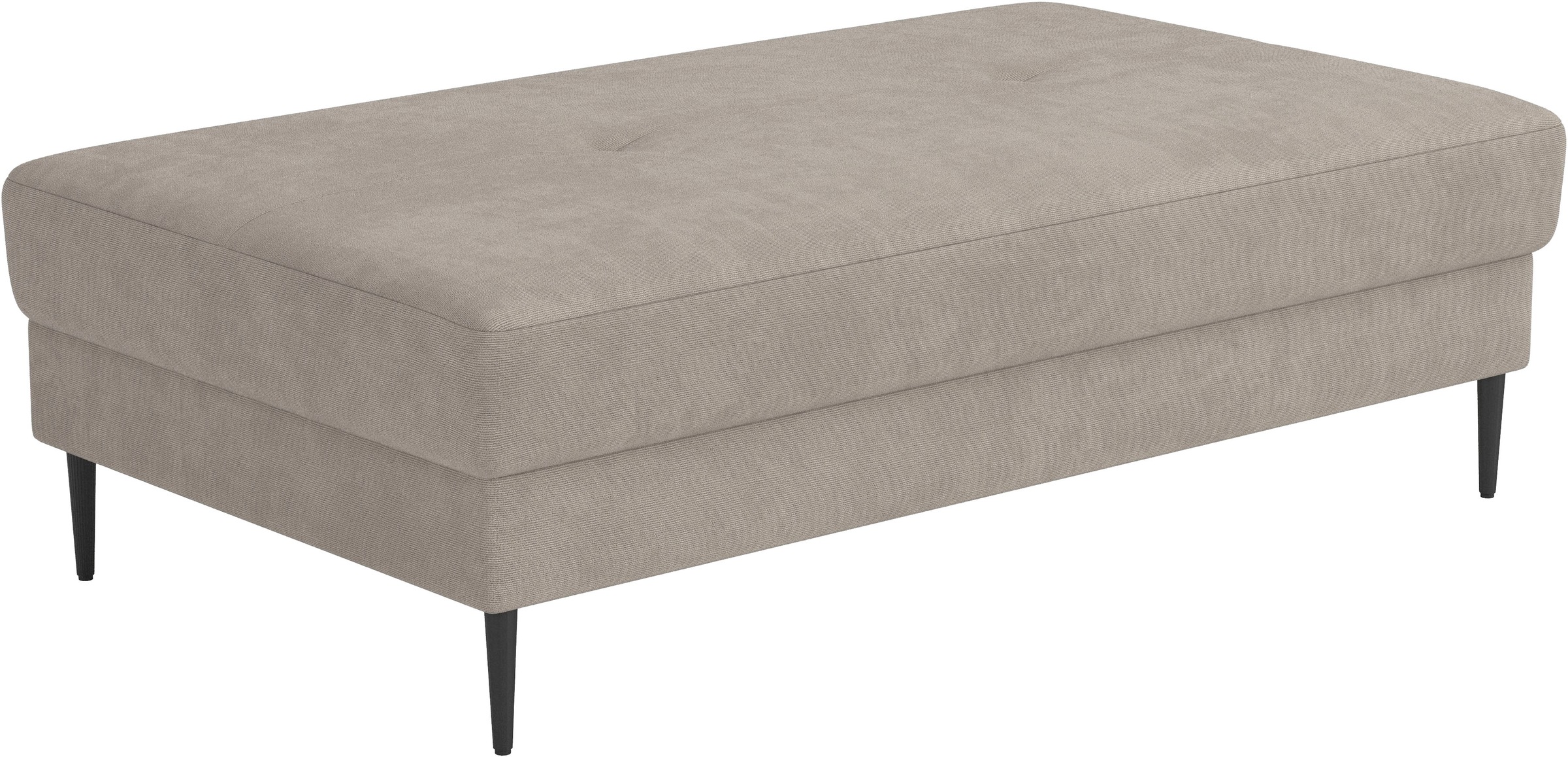 OTTO home Hocker "Summer B: 142cm, in Cord & Struktur erhältlich" schwarze Metallfüße
