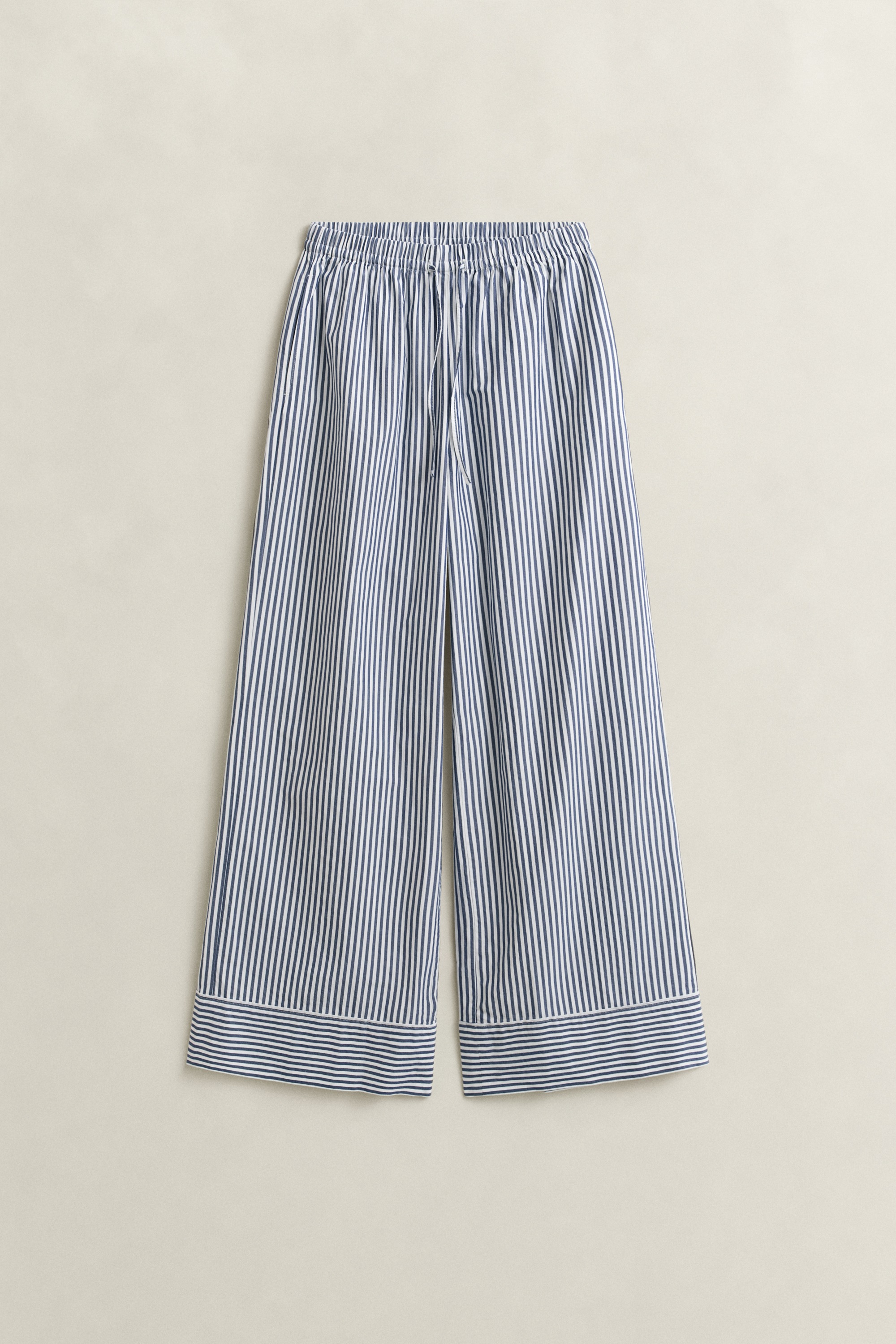 GANT Pantalon Stripe Poplin Pull On Femme Navy 40 2