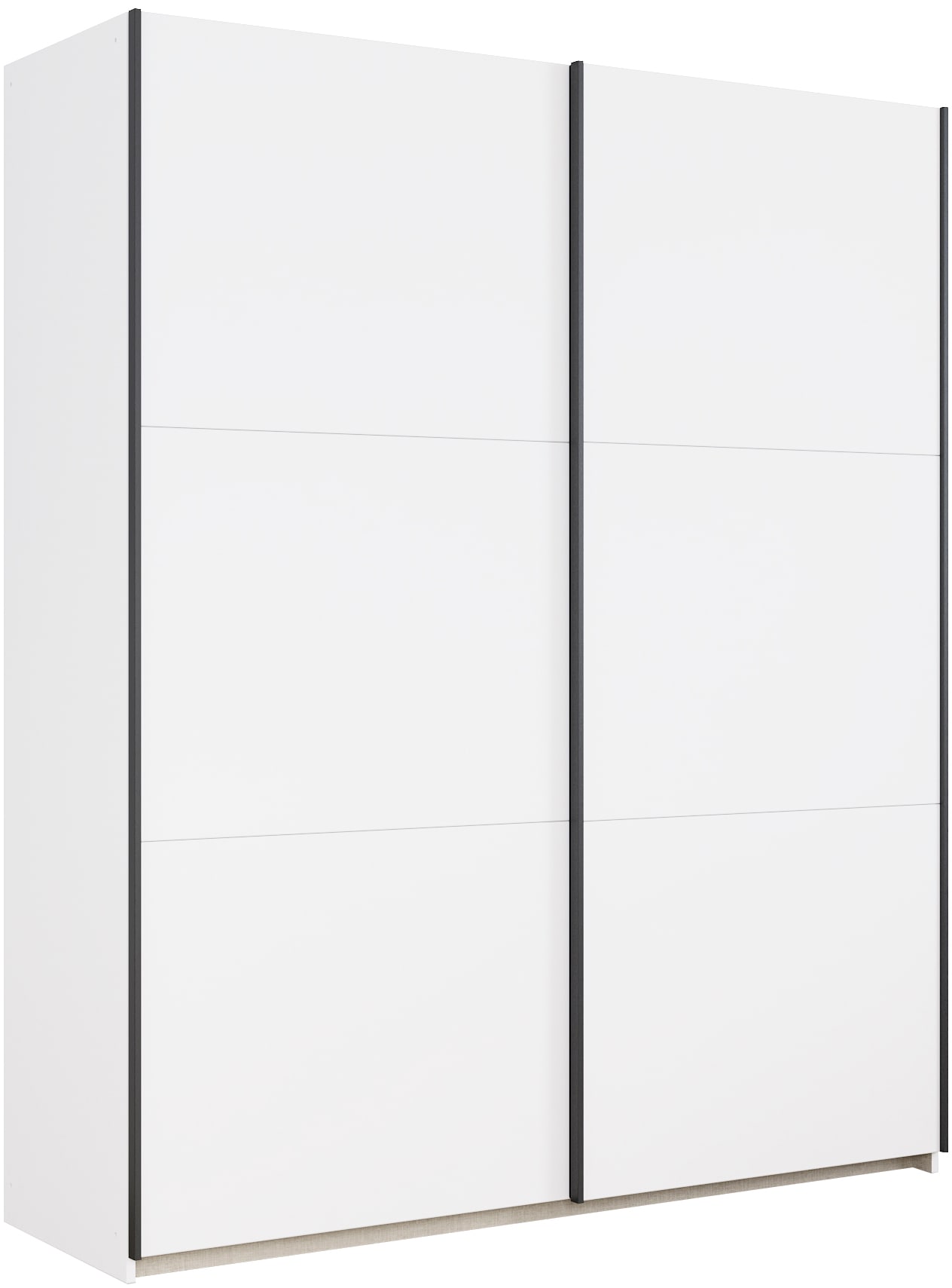rauch Schwebetürenschrank "Kleiderschrank Drehtürenschrank Schrank Garderobe KRONACH" in 3 Ausstattungen BASIC/CLASSIC/PREMIUM, Breiten 131/175/218/261 cm, optional ohne, mit 1 oder 2 Spiegel, viel Stauraum MADE IN GERMANY