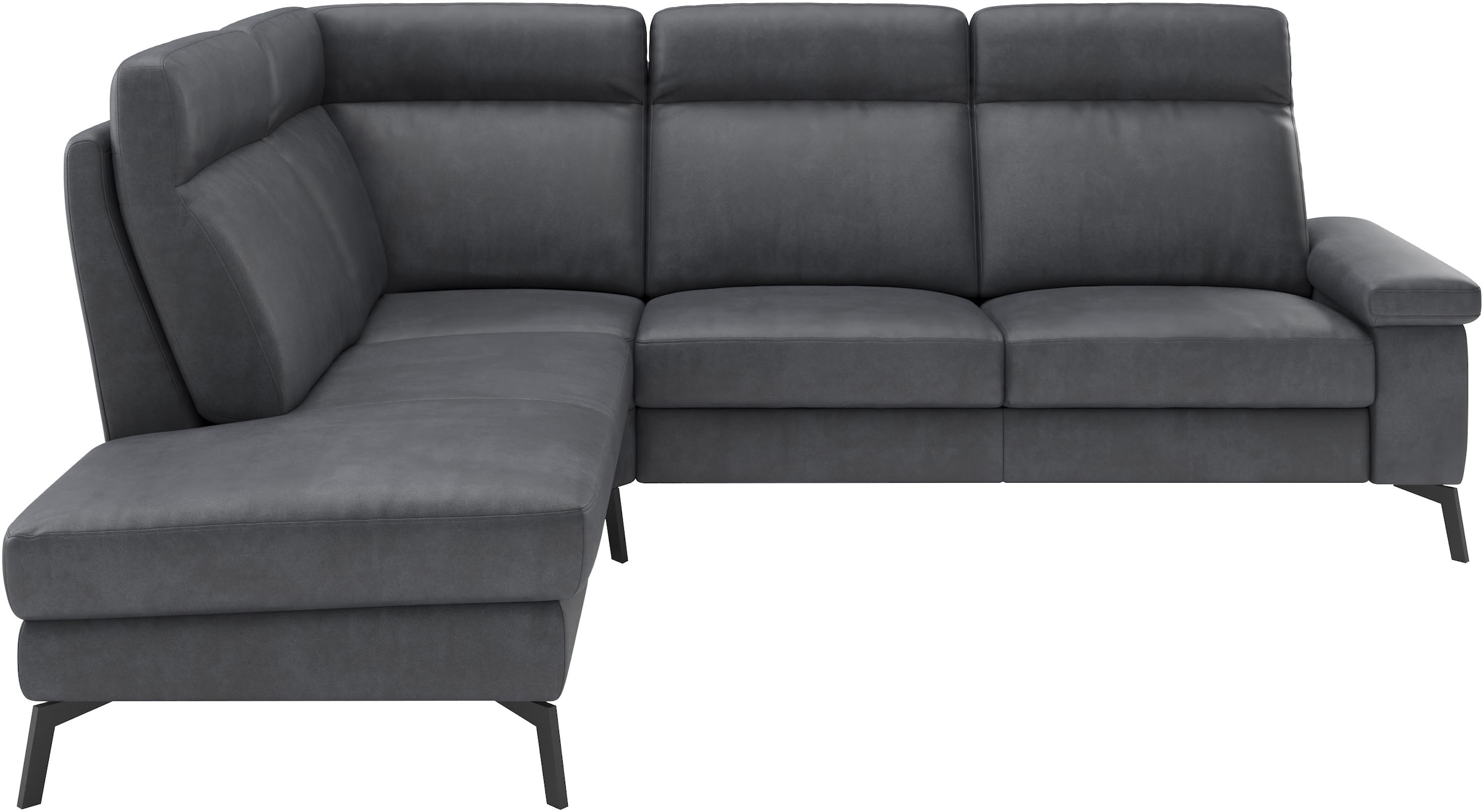 Home affaire Ecksofa "Nalani, optionaler Sitzauszug, Breite: 252 cm" Komfortabler Federkernsitz, großzügige Ecke, klappbare Armlehne