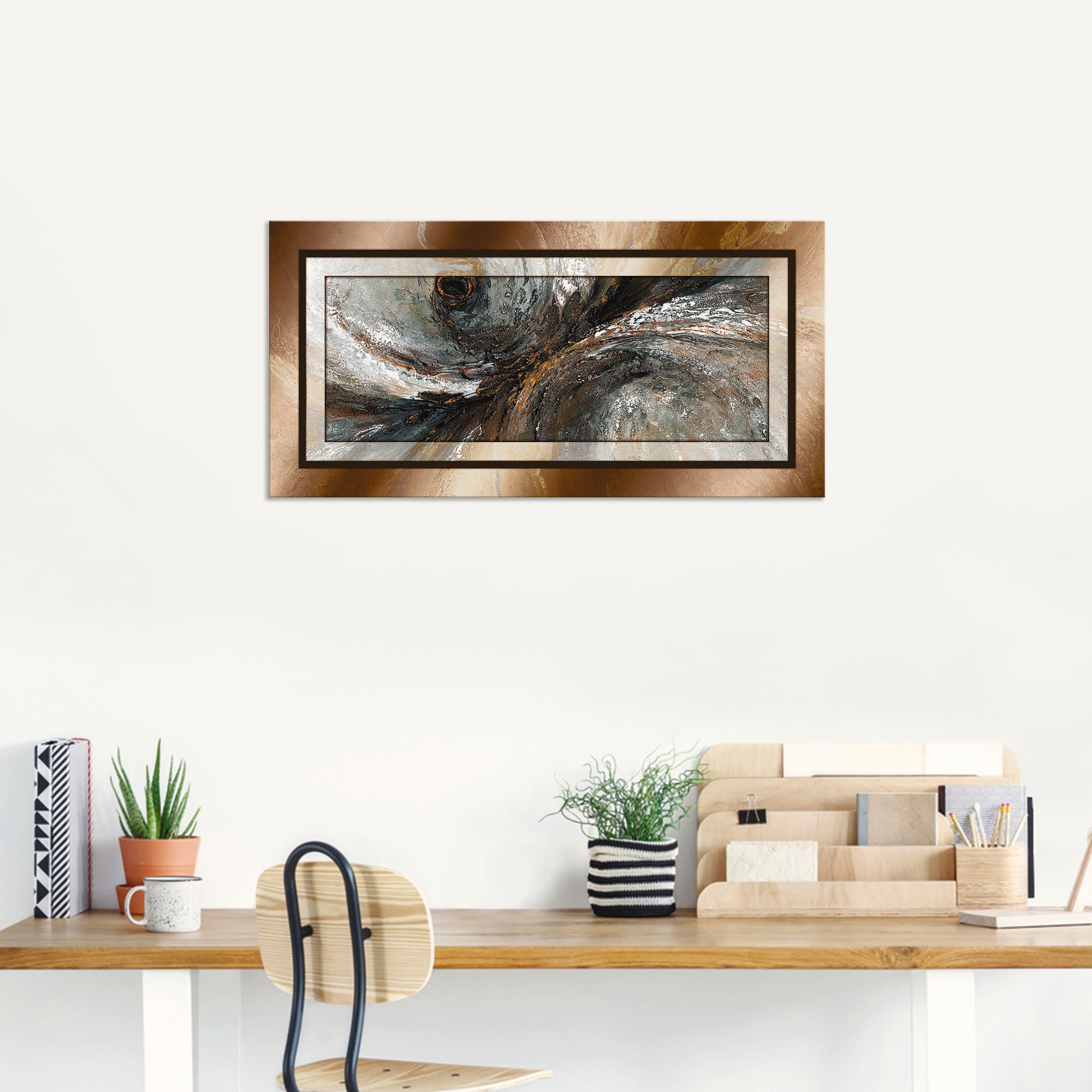 Thumbnail - Artland Wandbild "Gold Abstrakt 2", Gegenstandslos, (1 St.), als Alubild, Outdoorbild, Leinwandbild, Poster in verschied...