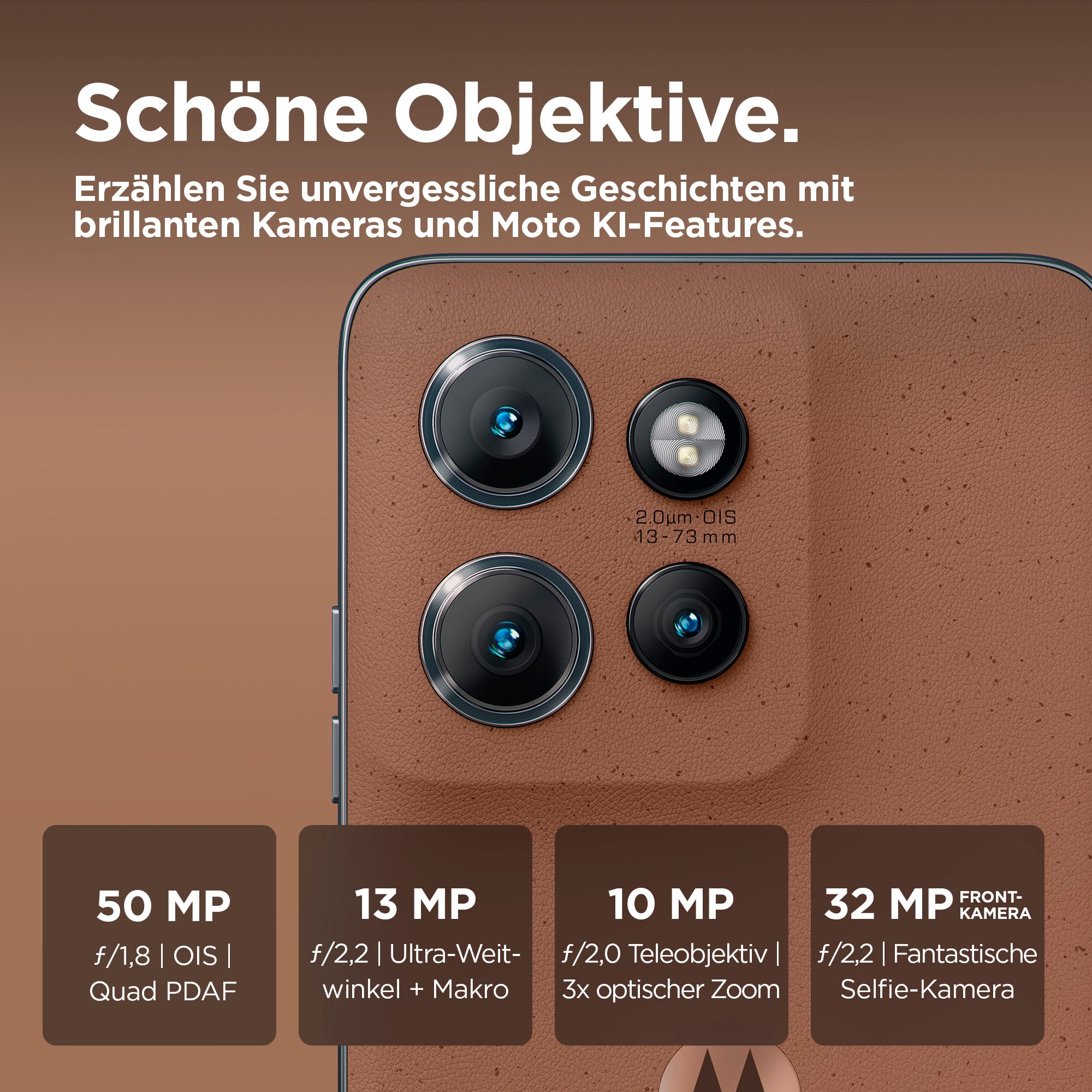 Motorola Smartphone »edge50 neo 256 GB«, PANTONE® Mocha Mousse