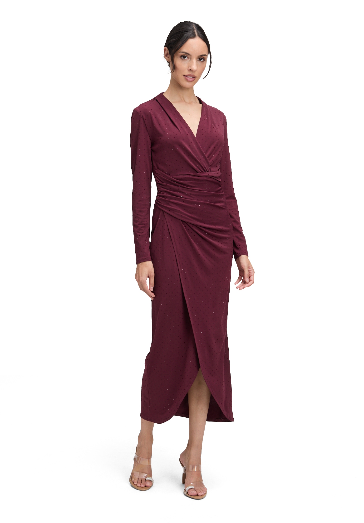 Vera Mont Abendkleid "Damen Abendkleid mit V-Ausschnitt" Ohne Tasche günstig online kaufen