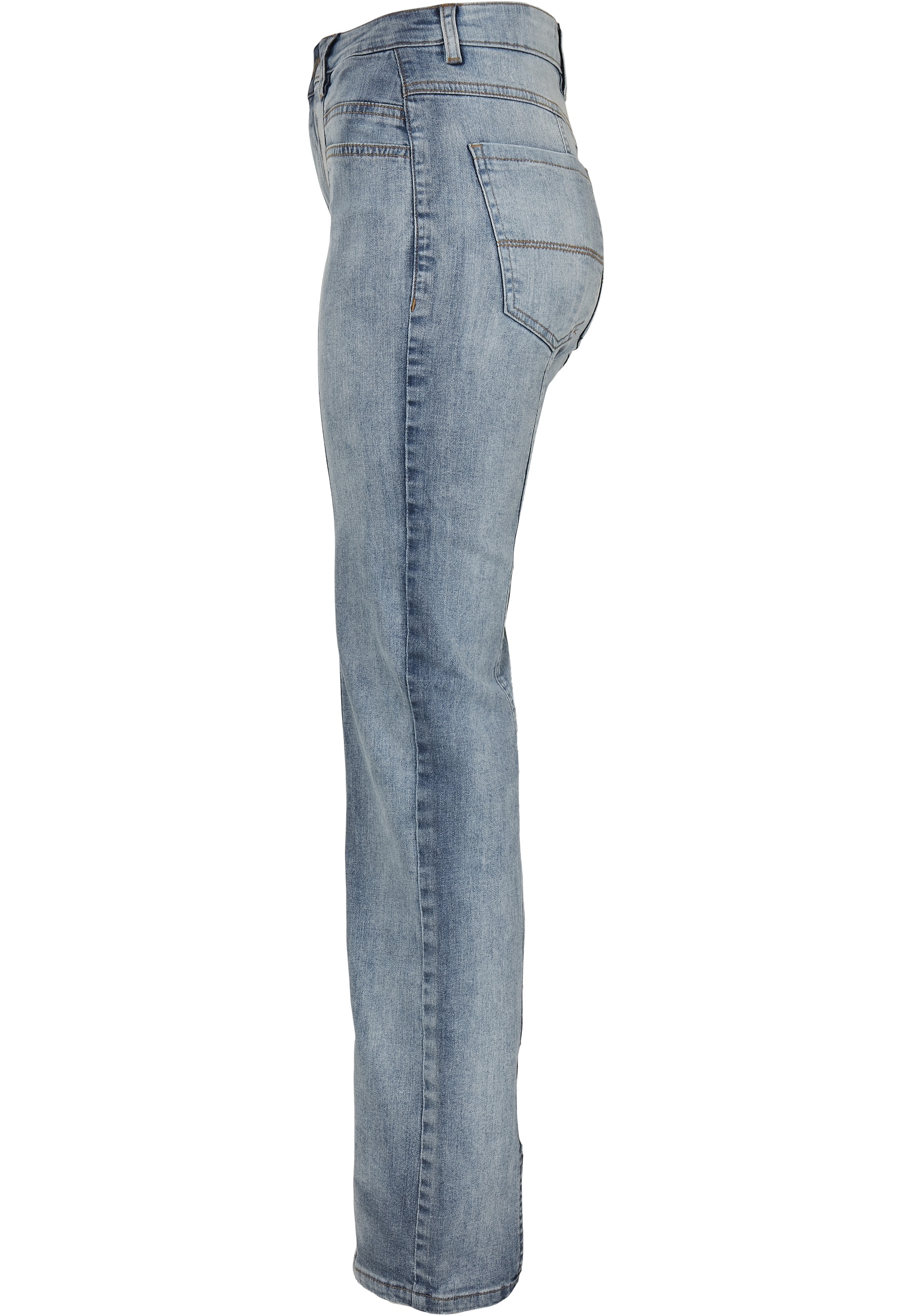 URBAN CLASSICS Bequeme Jeans »Urban Classics Damen Ladies High Waist Straight Slit Denim Pants«, (1 tlg.)