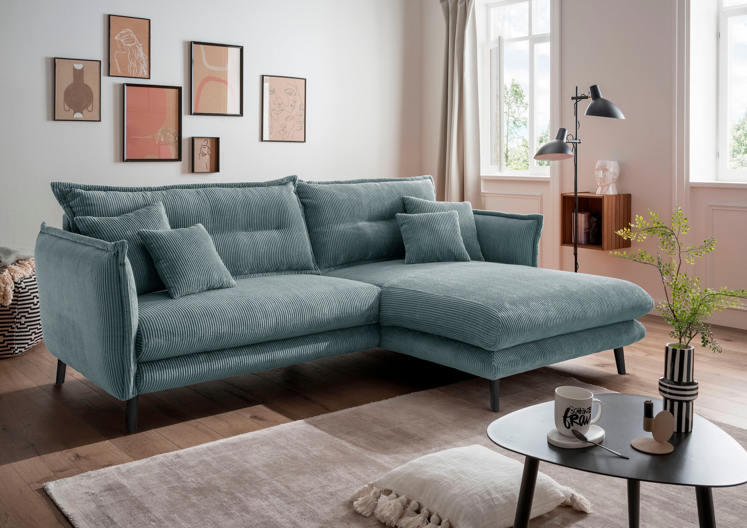 INOSIGN Ecksofa "Lazio", in verschiedenen Bezugsqualitäten und Farben liefe günstig online kaufen