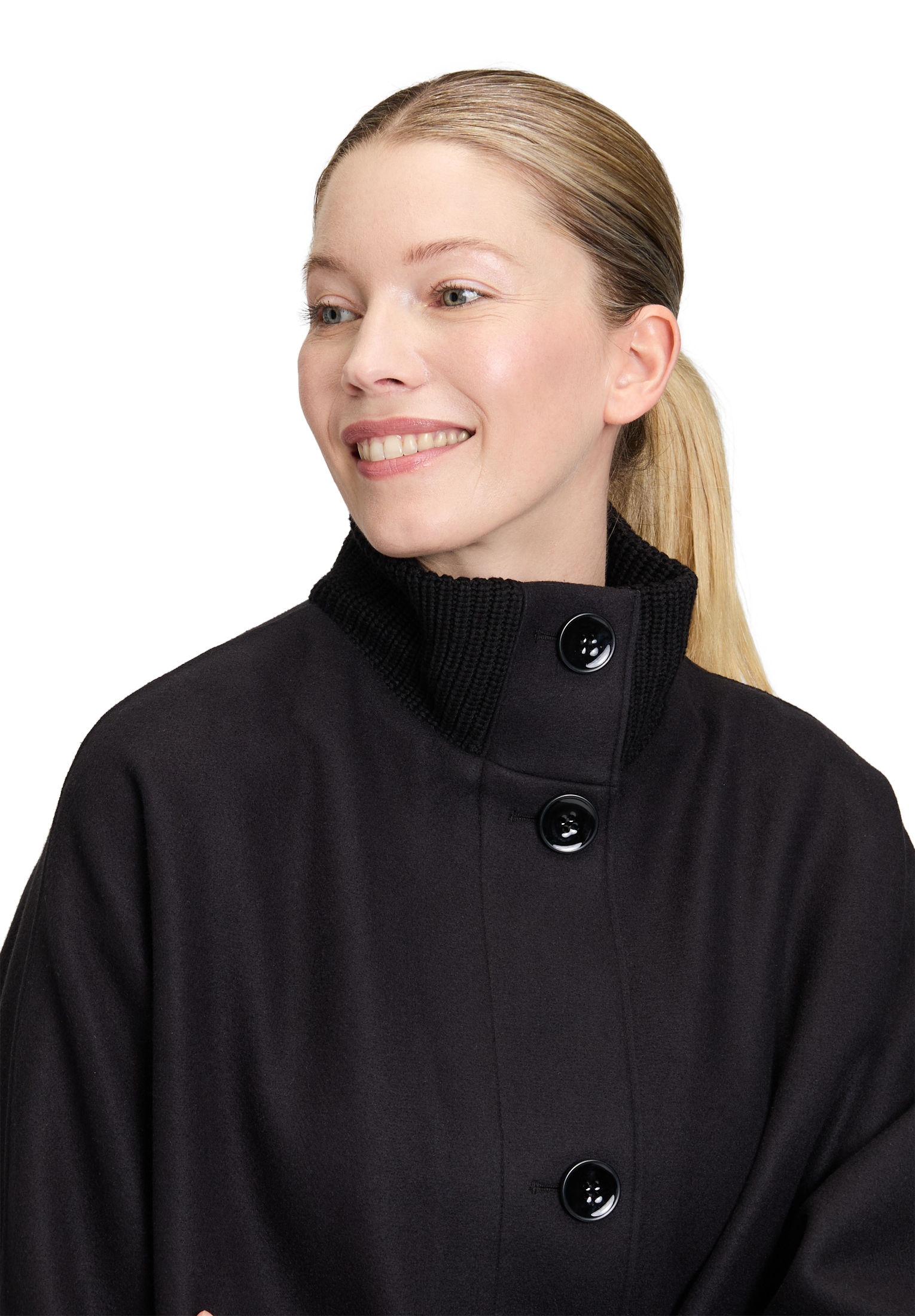 Betty Barclay Wolljacke »Betty Barclay Damen Wollmantel mit Strickdetails«
